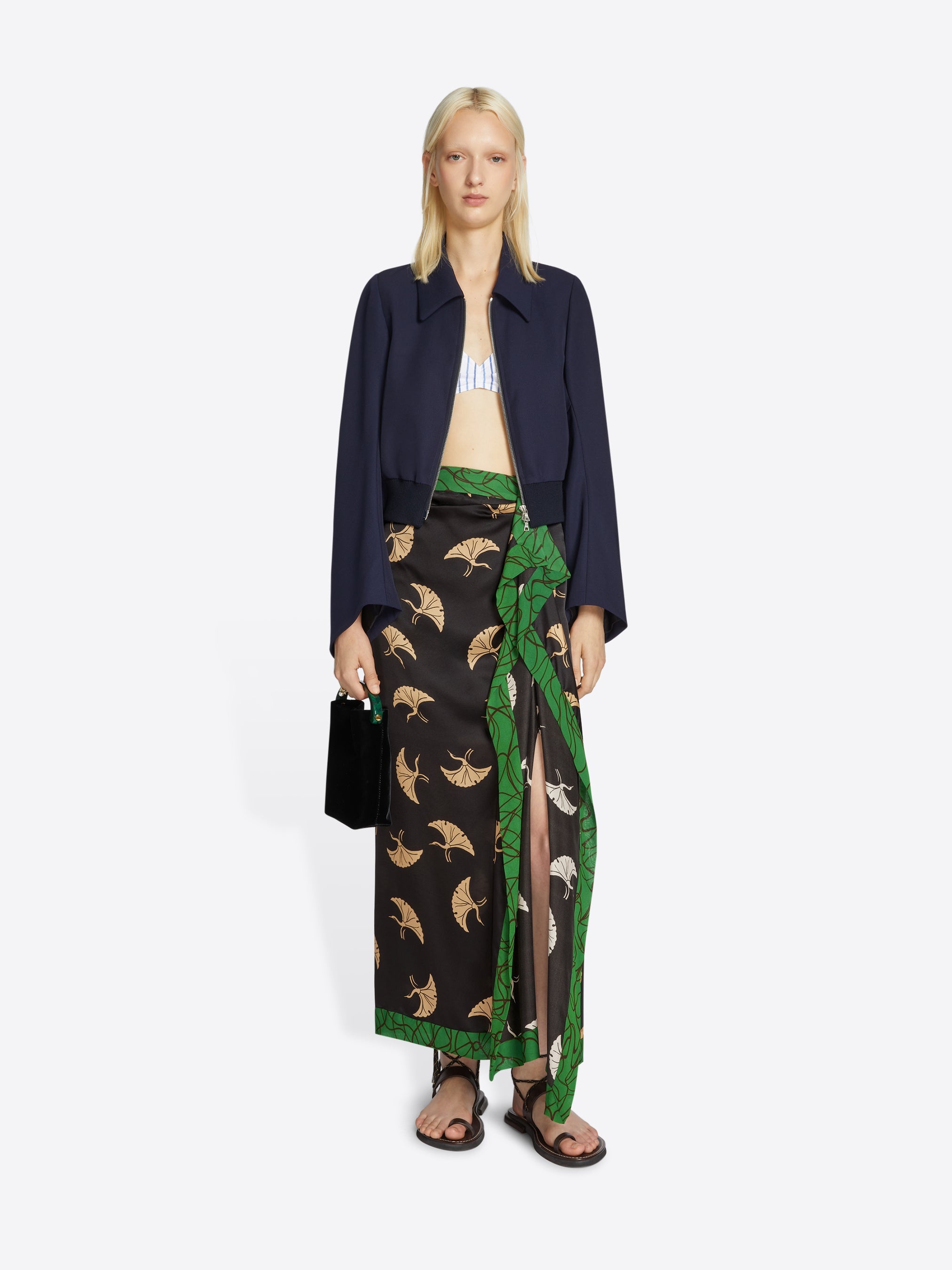 SILK DRAPED SKIRT - 2
