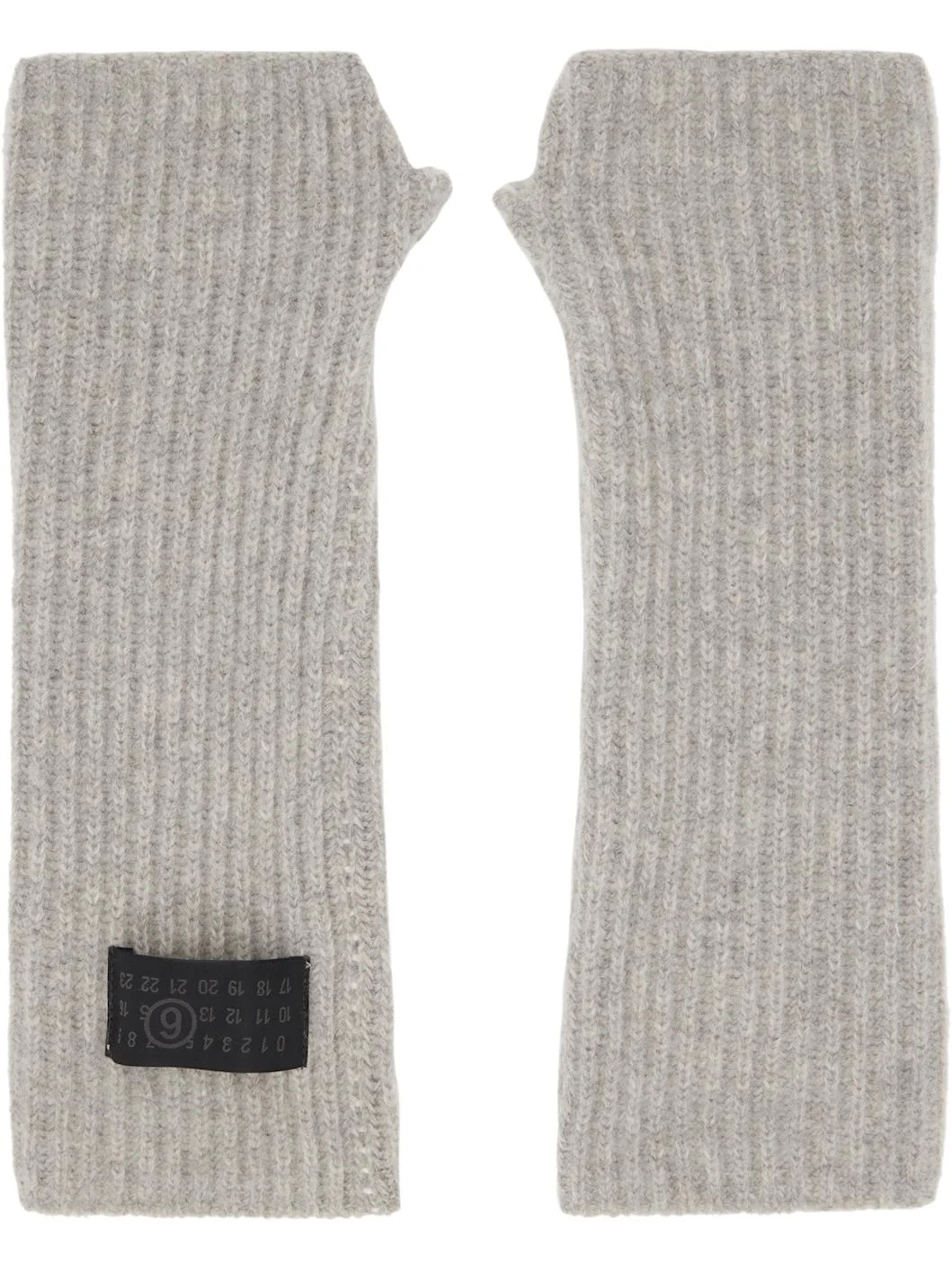 Gray Fisherman Knit Arm Warmers - 1