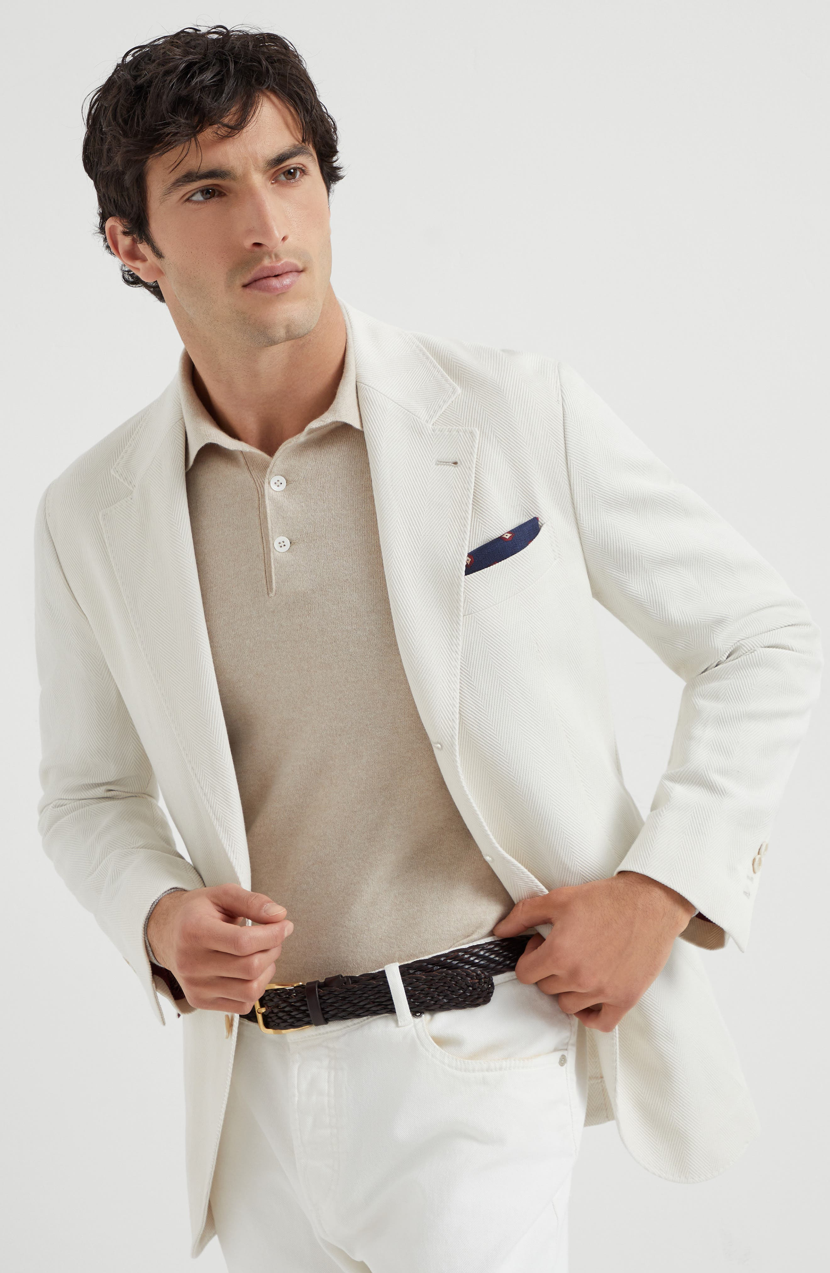 Brunello Cucinelli Polo-style sweater in Sand at Nordstrom - 5