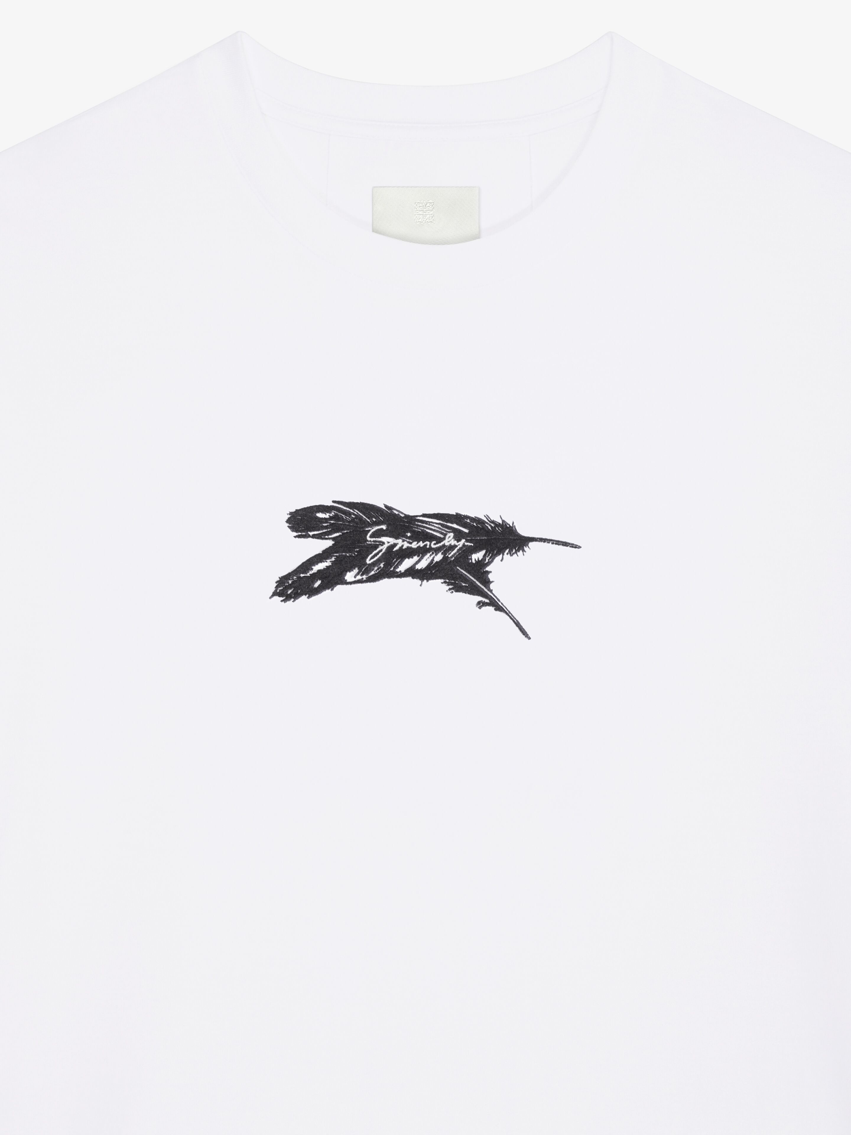 T-SHIRT IN COTTON GIVENCHY FEATHERS - 5