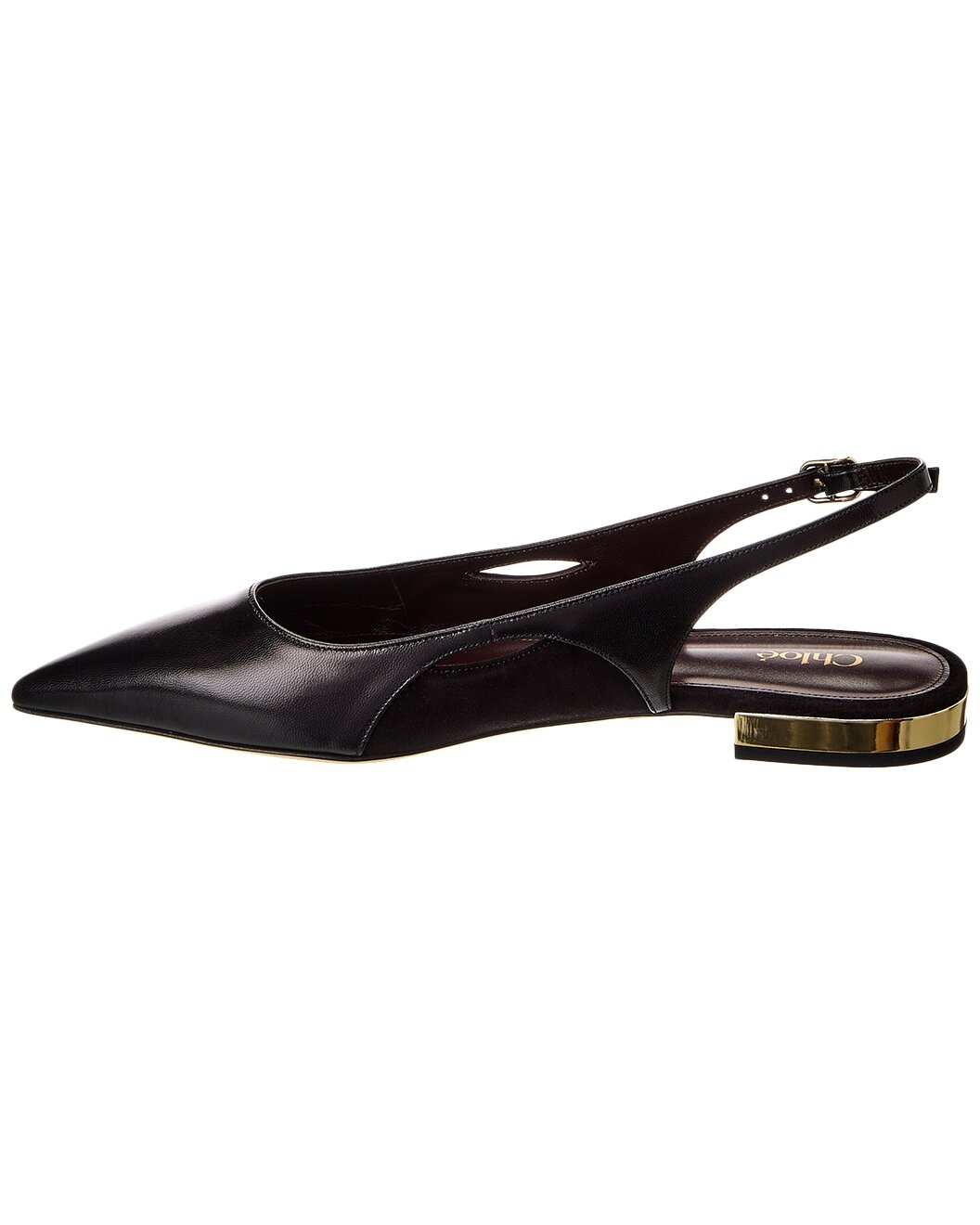Chloé Saada Leather & Suede Slingback Flat - 2