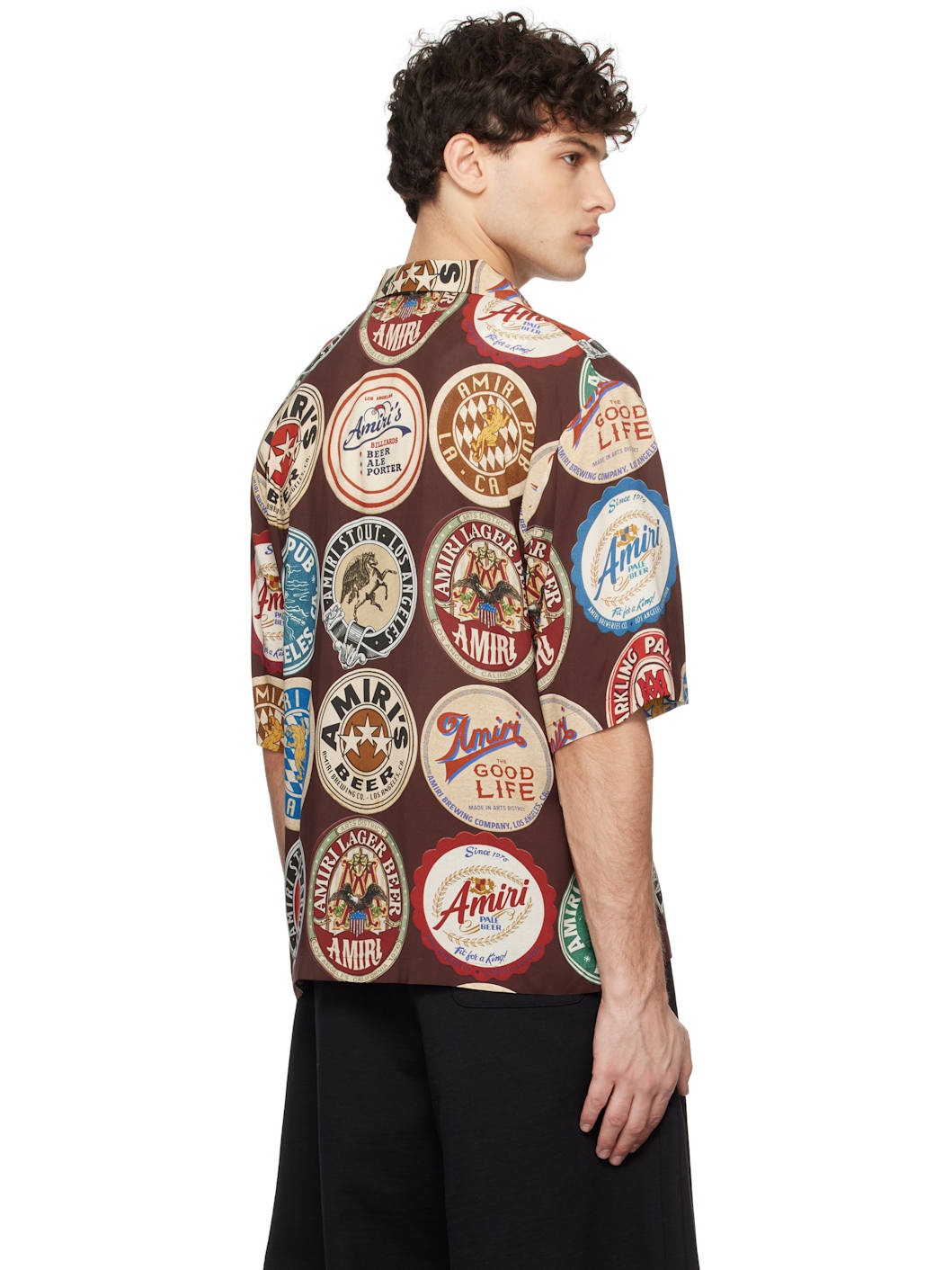 Brown 'Amiri' Coasters Bowling Shirt - 3