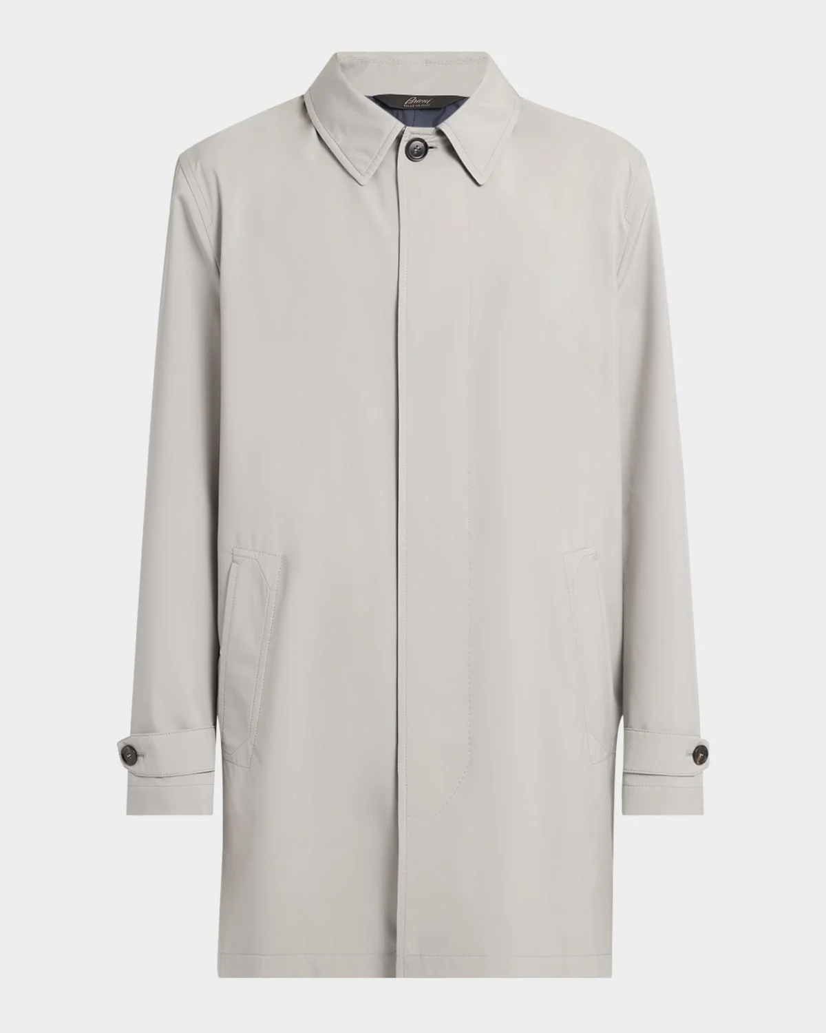 Men's Raincoat with Removable Hood - 1