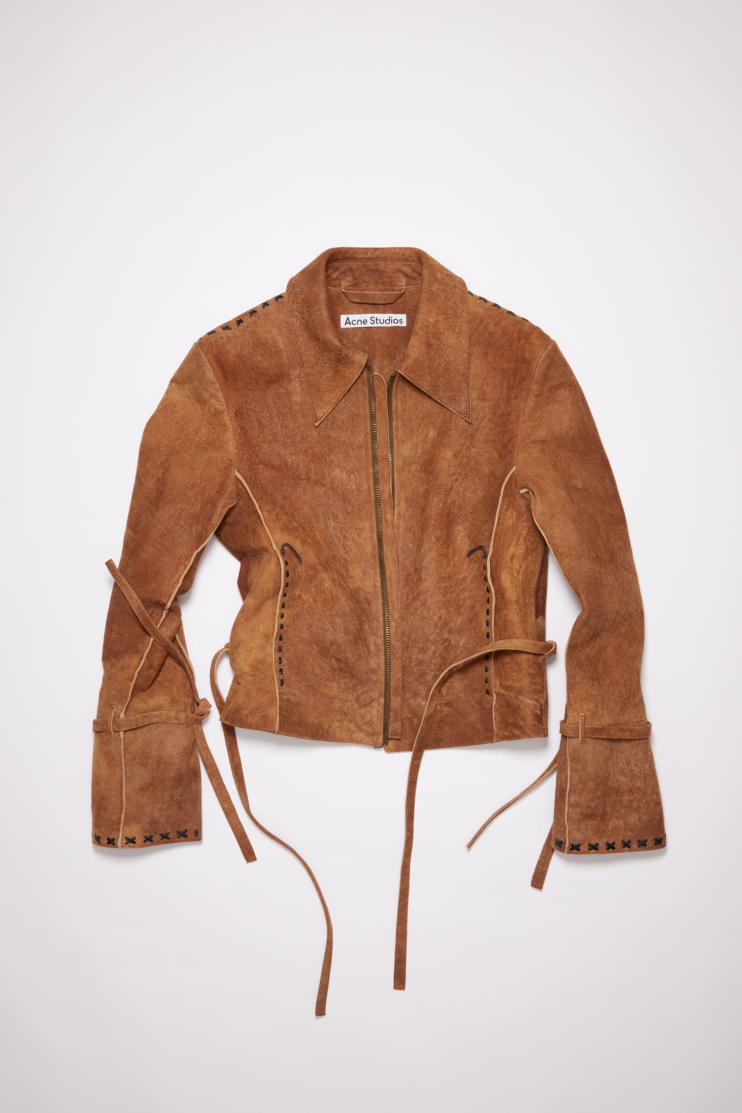 Suede leather jacket - Light beige/brown - 6