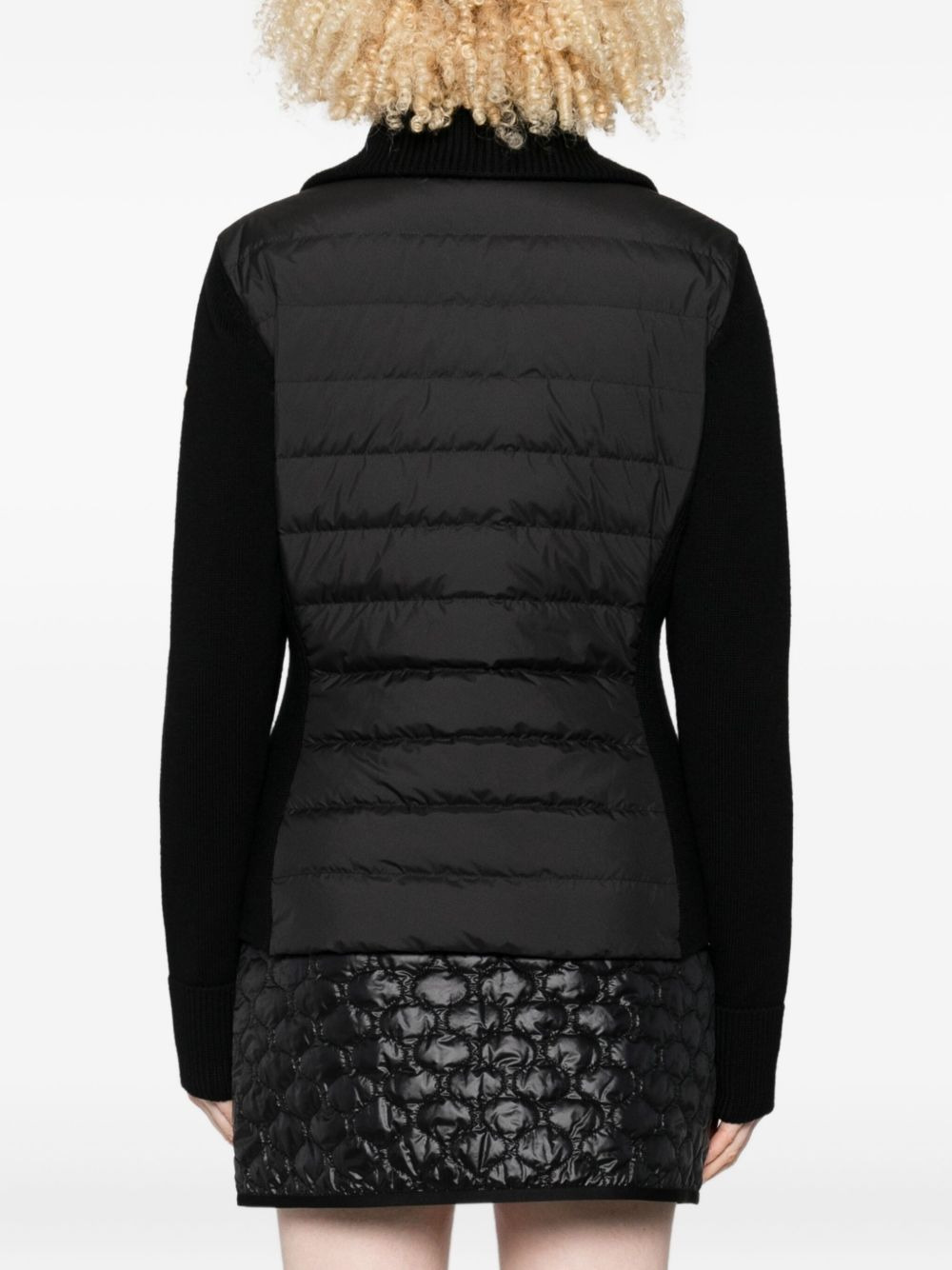 quilted knit-panel puffer jacket - 4