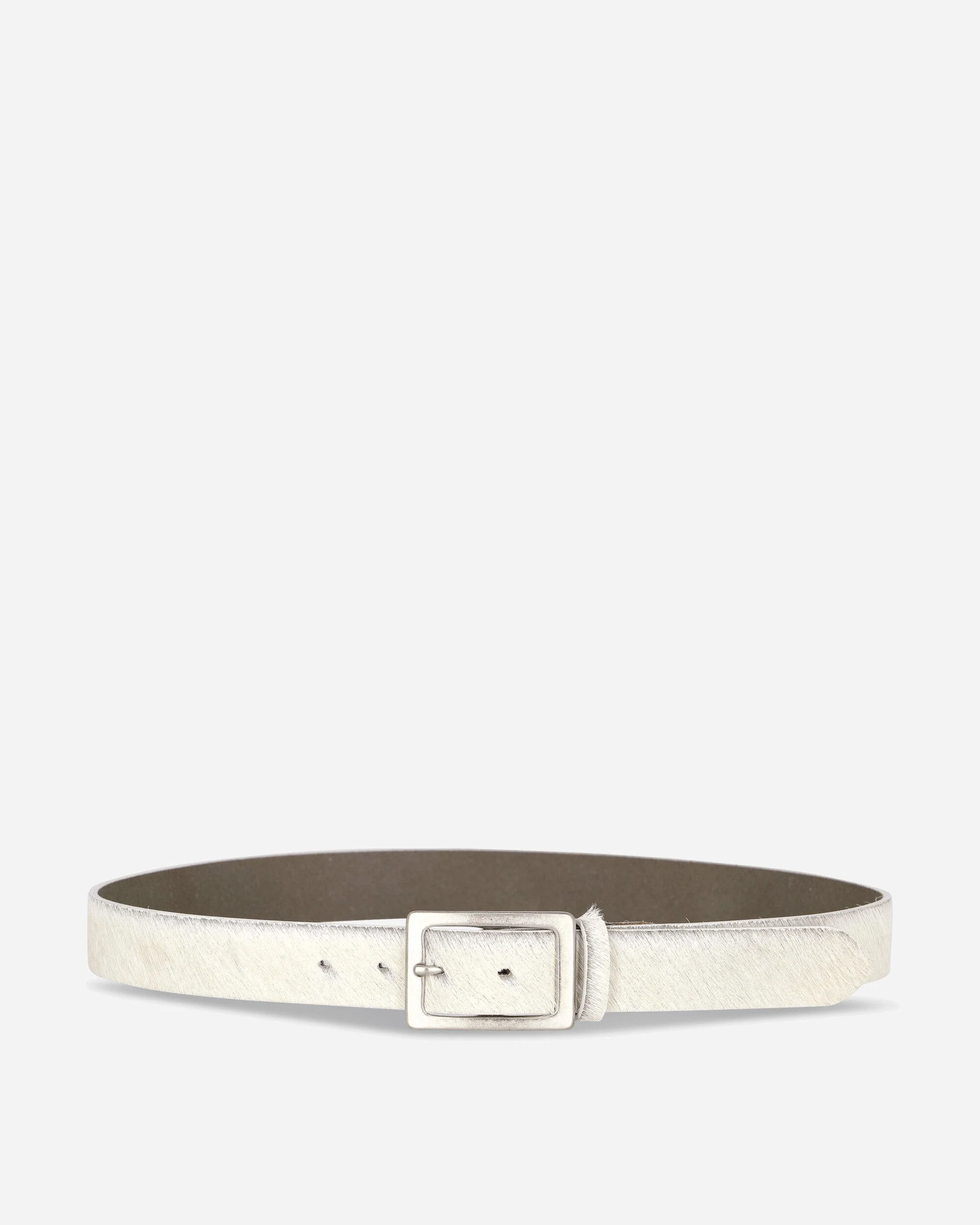 Hair-On Leather Belt White - 1