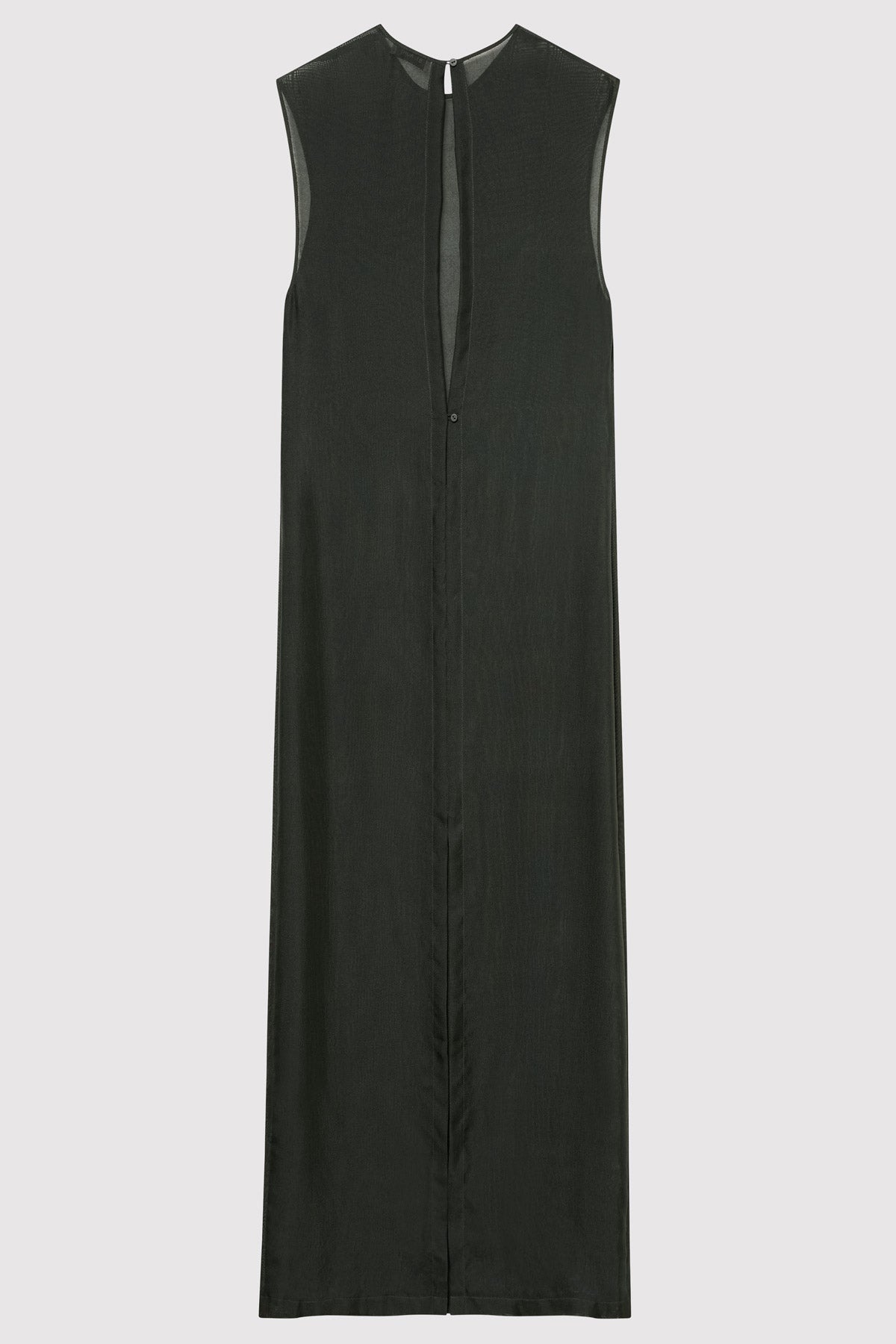 Sheer Silk Gauze Dress - Soot - 8