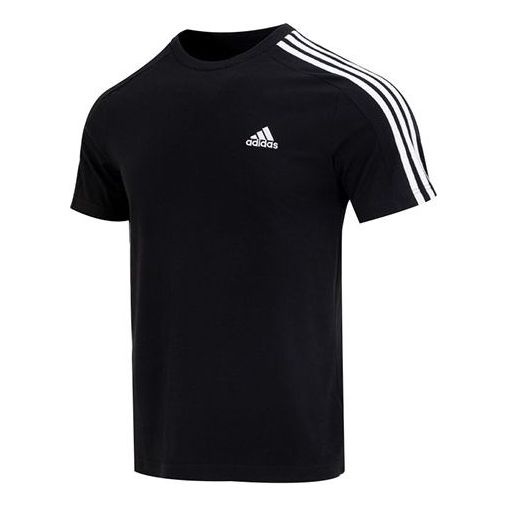 adidas Essentials Single Jersey 3-Stripes T-shirt 'Black' IC9334 - 1