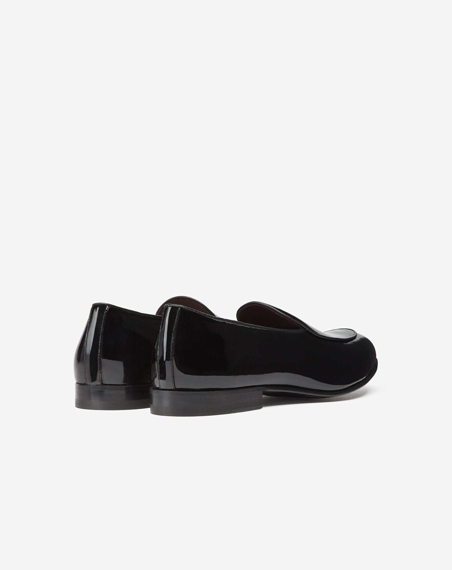 Black patent leather slip on loafer - 3