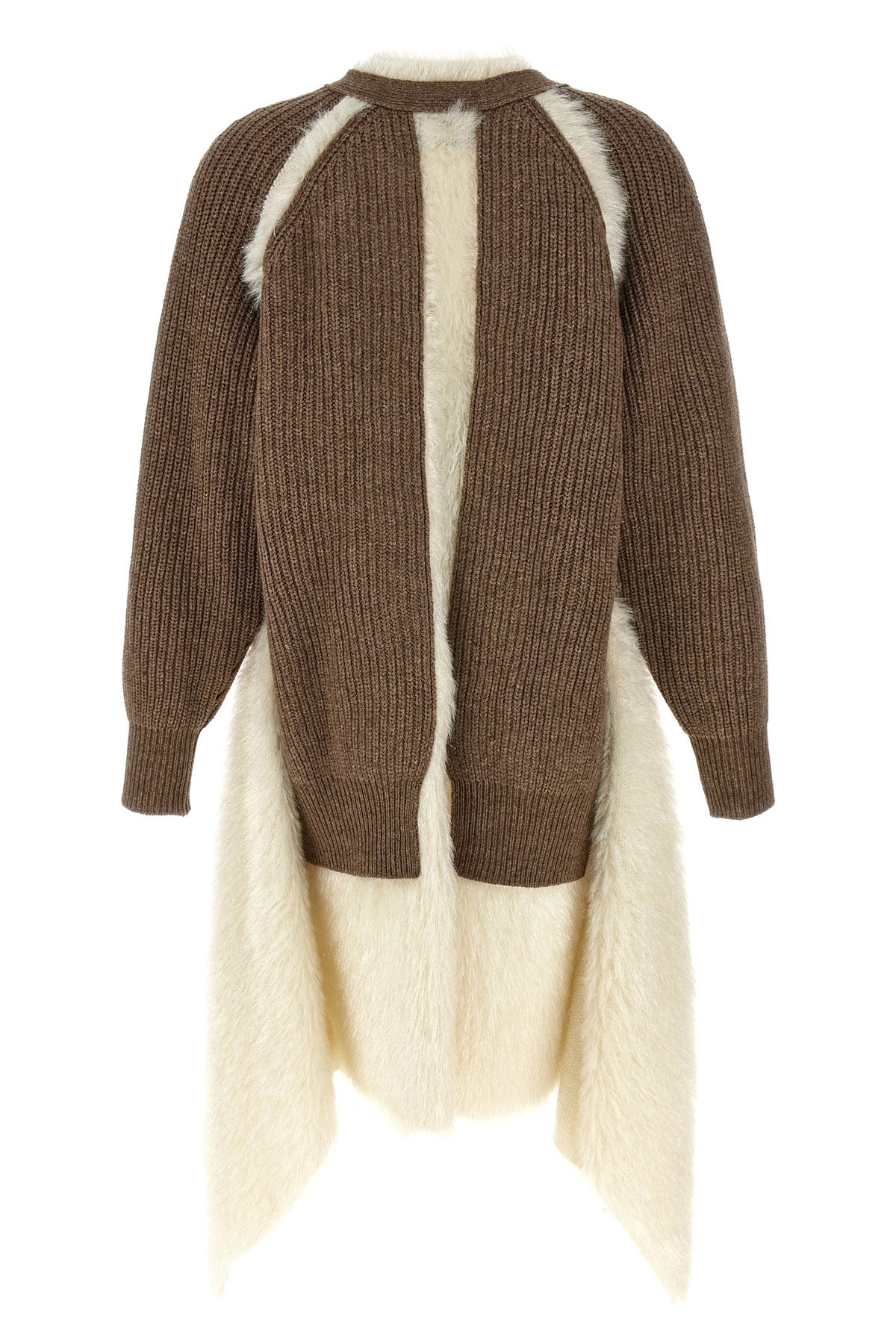 Two-material cardigan - 2