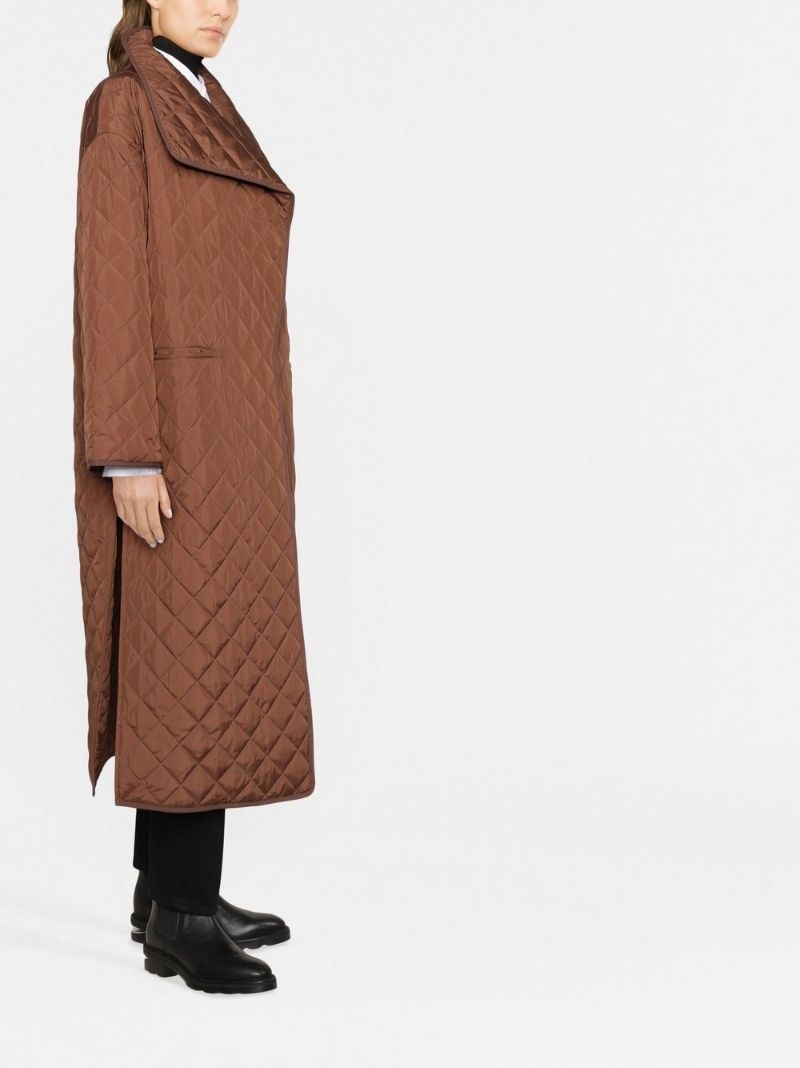 signature quilted oversize coat - 6