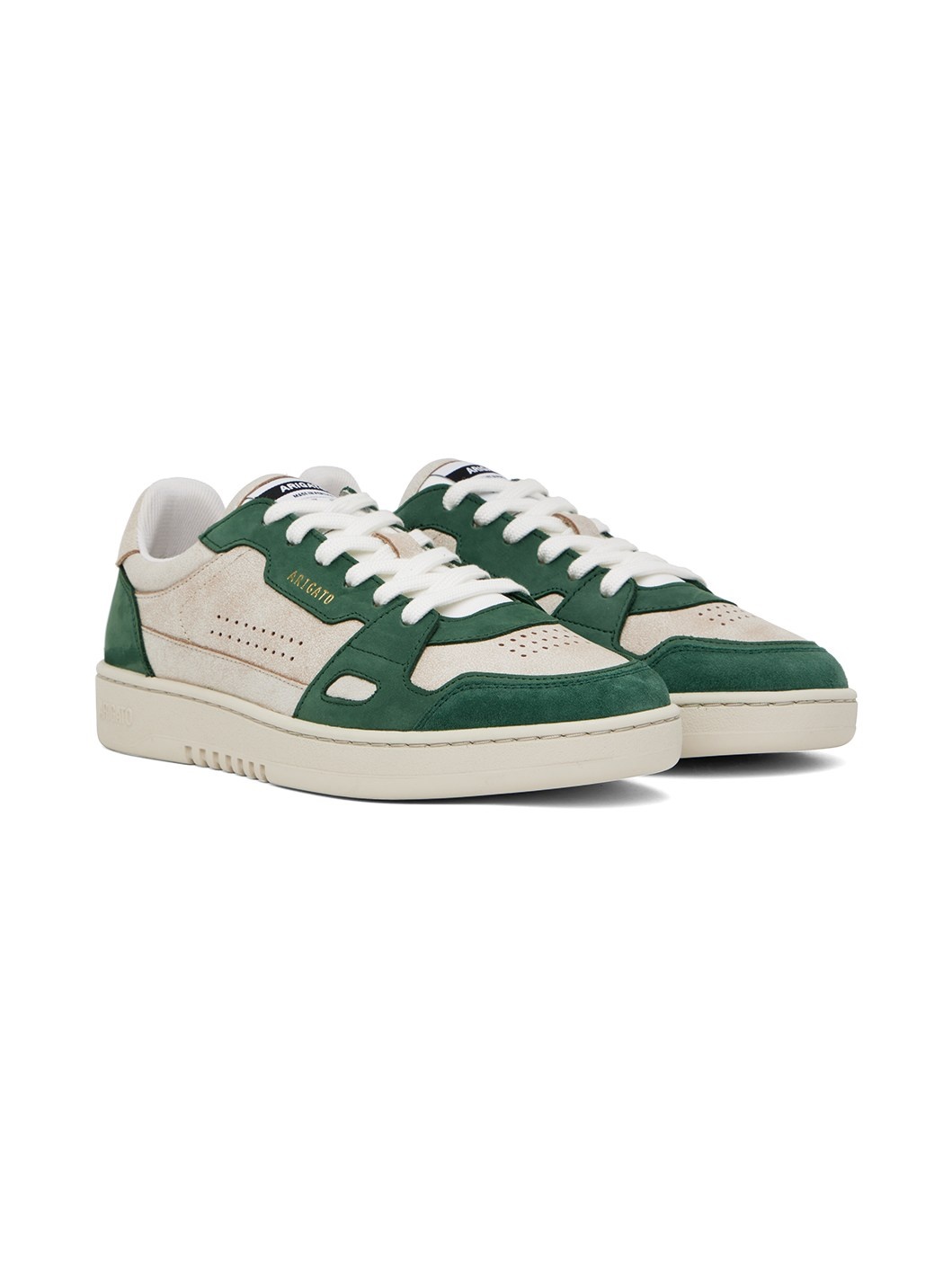 Off-White & Green Dice Lo Sneakers - 4