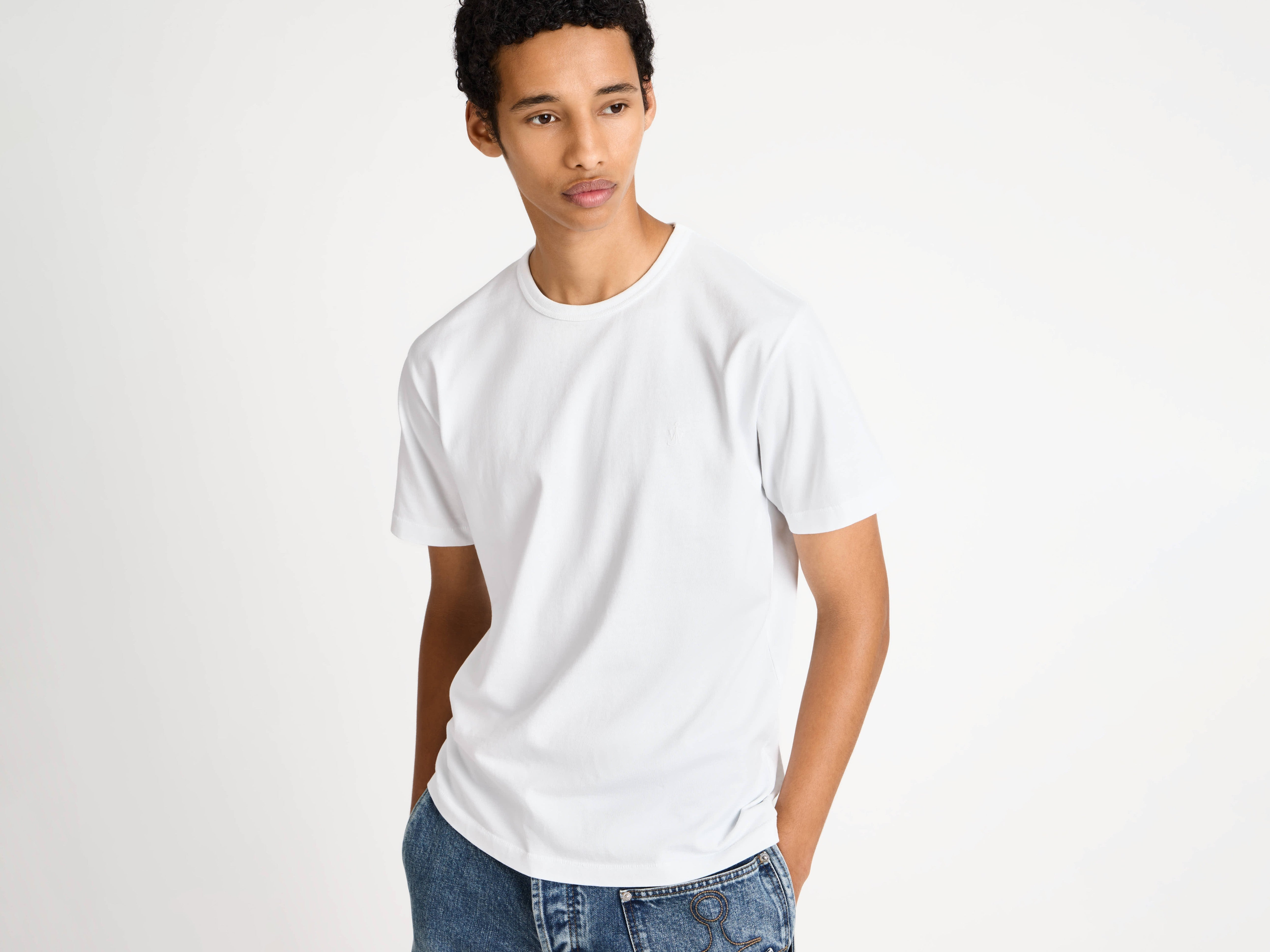 EMBROIDERED ANCHOR T-SHIRT IN WHITE - 3