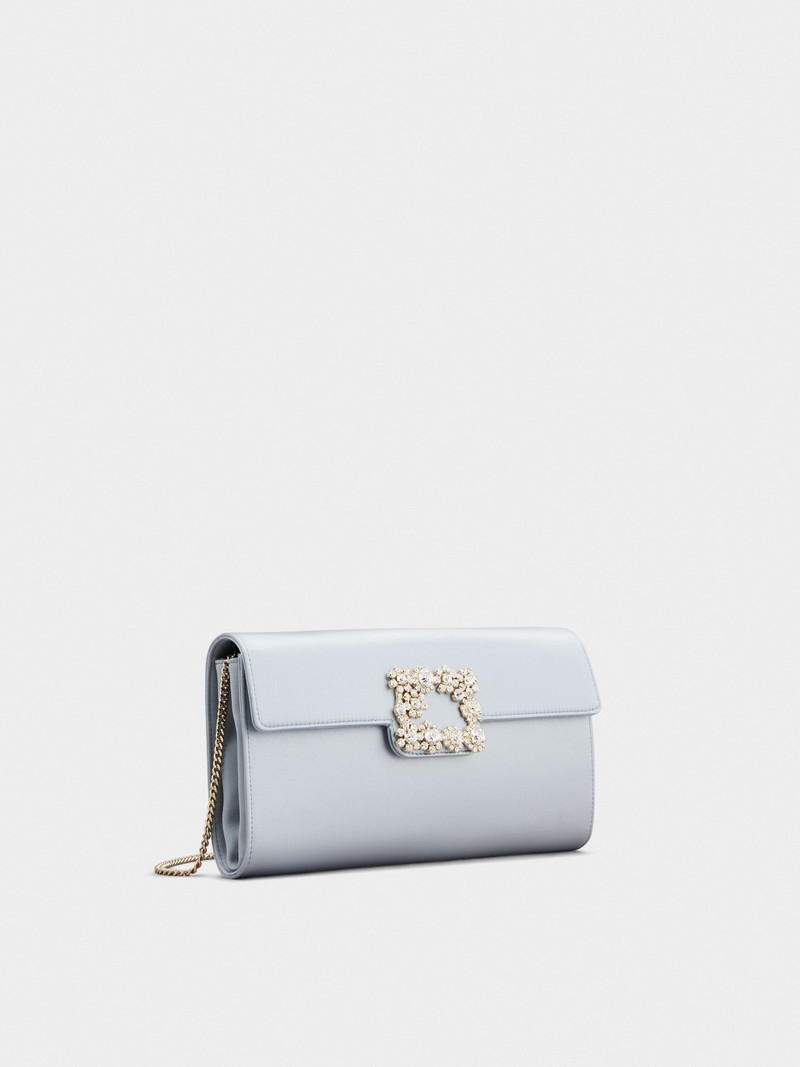 Roger Vivier Efflorescence Clutch in satin outlook