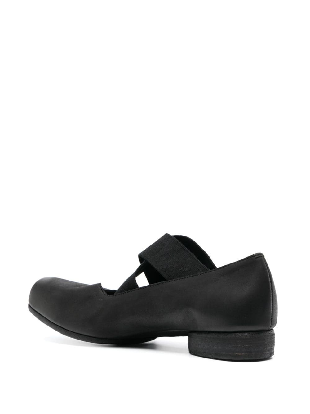 square-toe 23mm leather ballerina shoes - 3