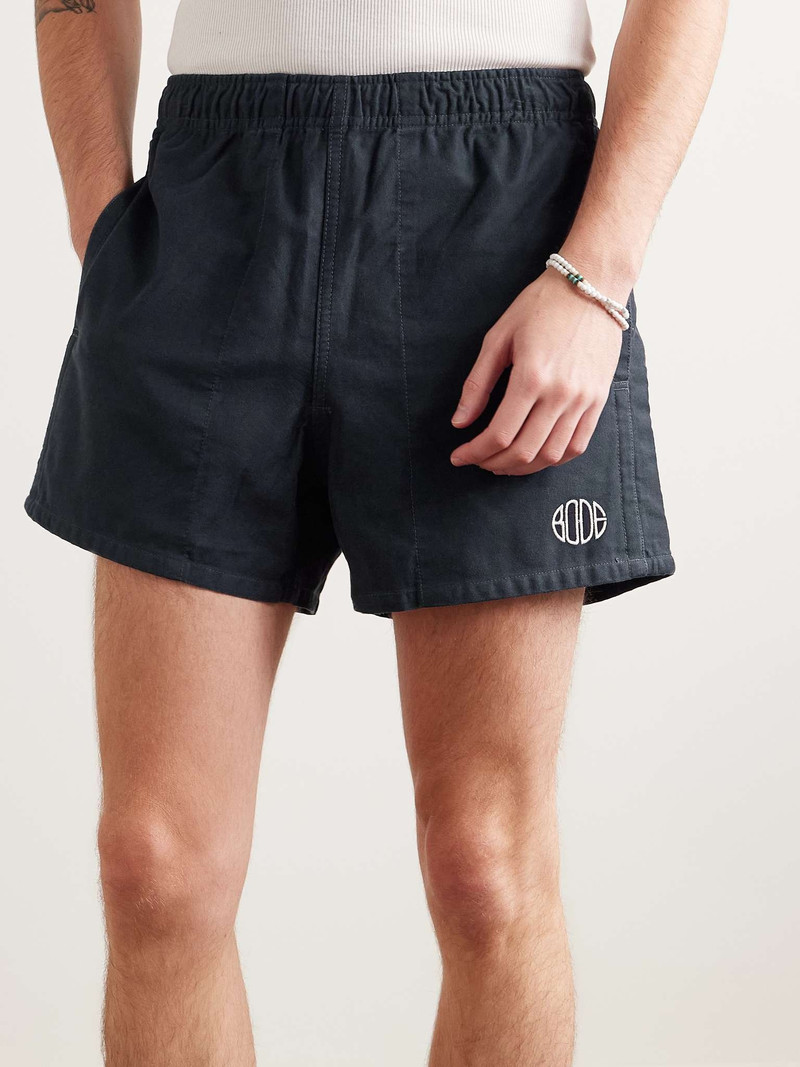 Field Straight-Leg Logo-Embroidered Cotton-Twill Shorts 3