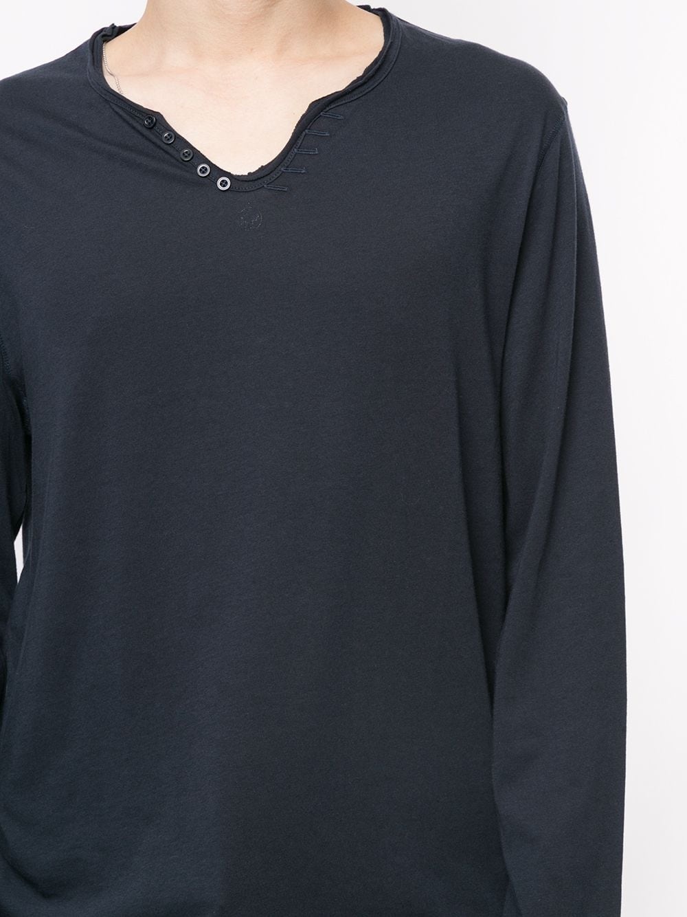v-neck long-sleeve T-shirt - 5