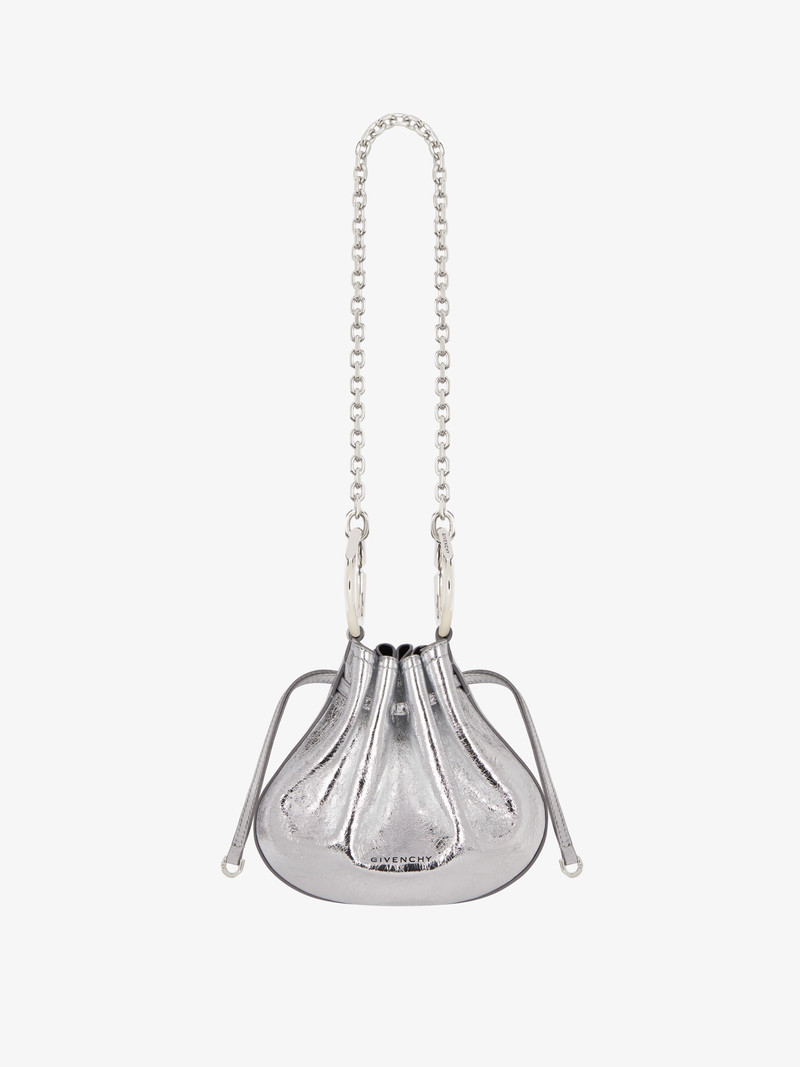 MINI PUMPKIN BAG IN LAMINATED LEATHER 1