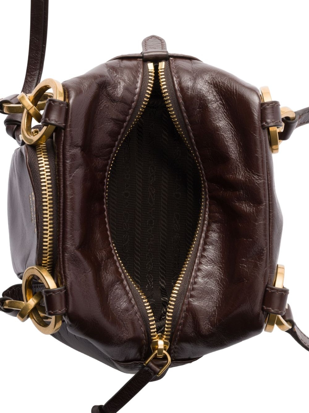 mini Dangle leather tote bag - 5