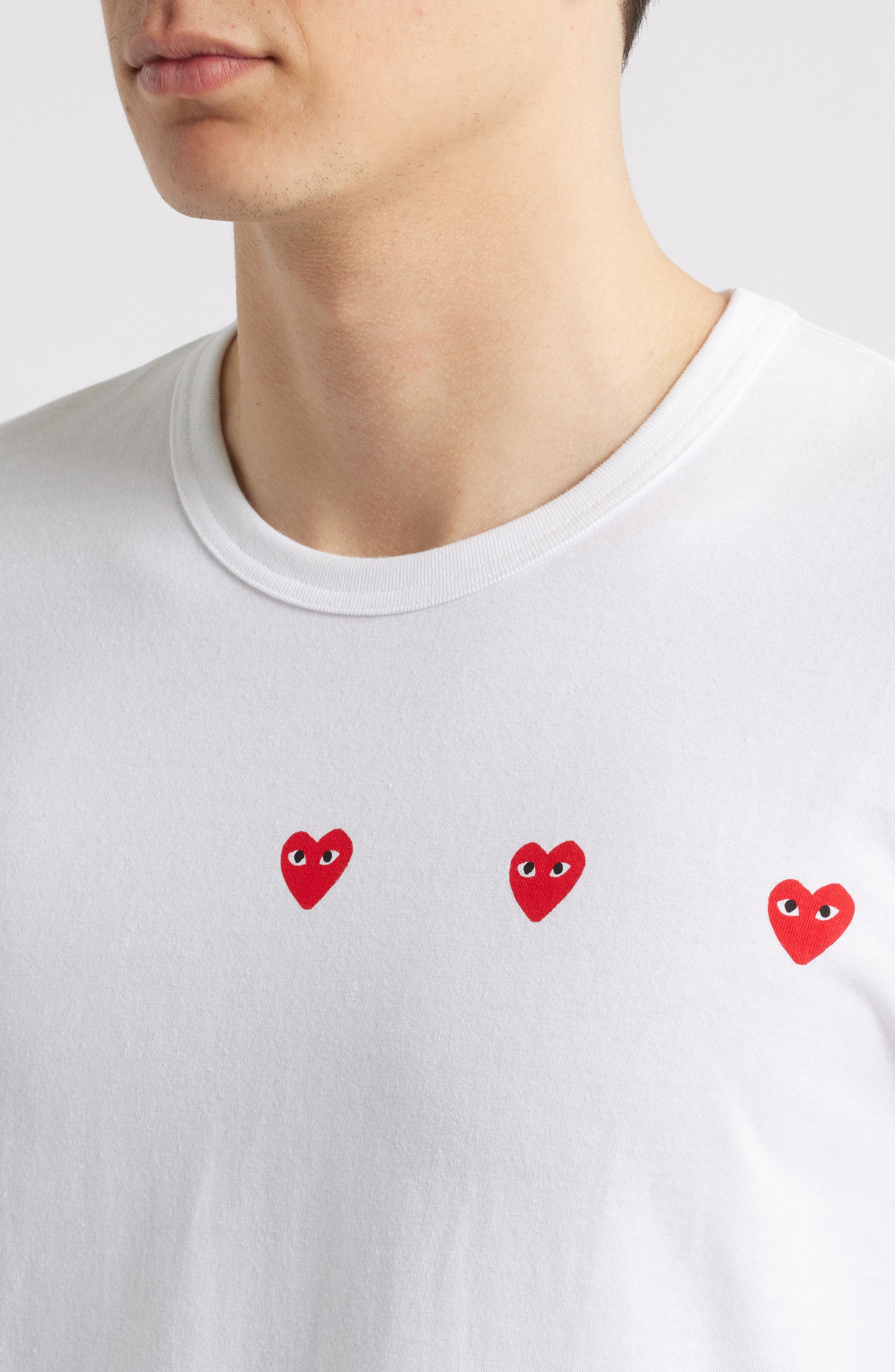 Comme des Garçons PLAY Many Hearts Graphic T-Shirt in White at Nordstrom - 4