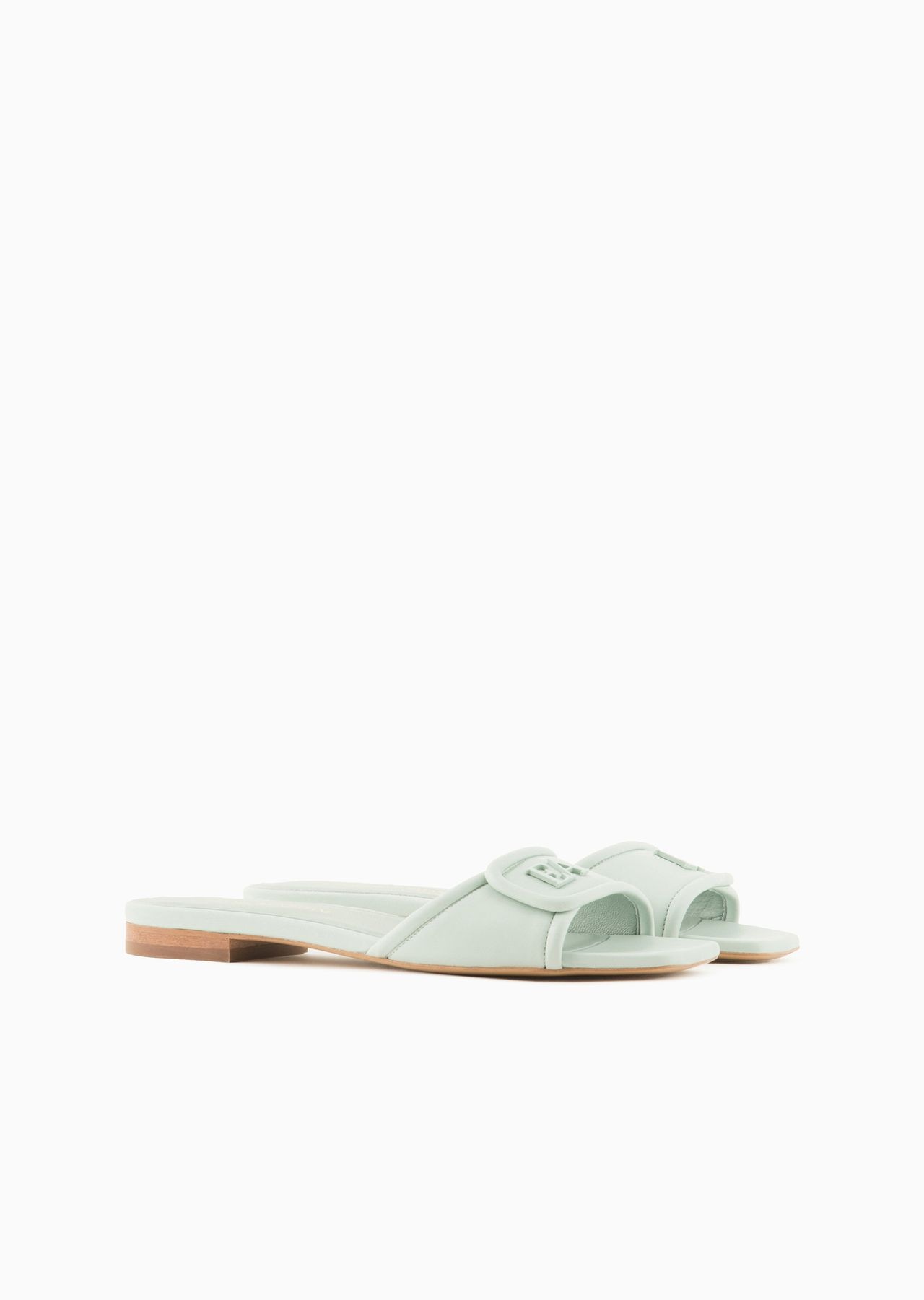Nappa-leather sandals with EA logo - 2
