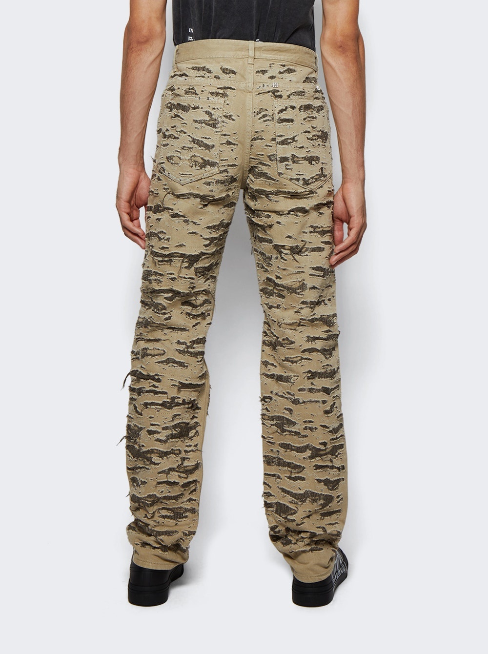 Zipped Slim Fit Denim Trousers Dark Brown - 5