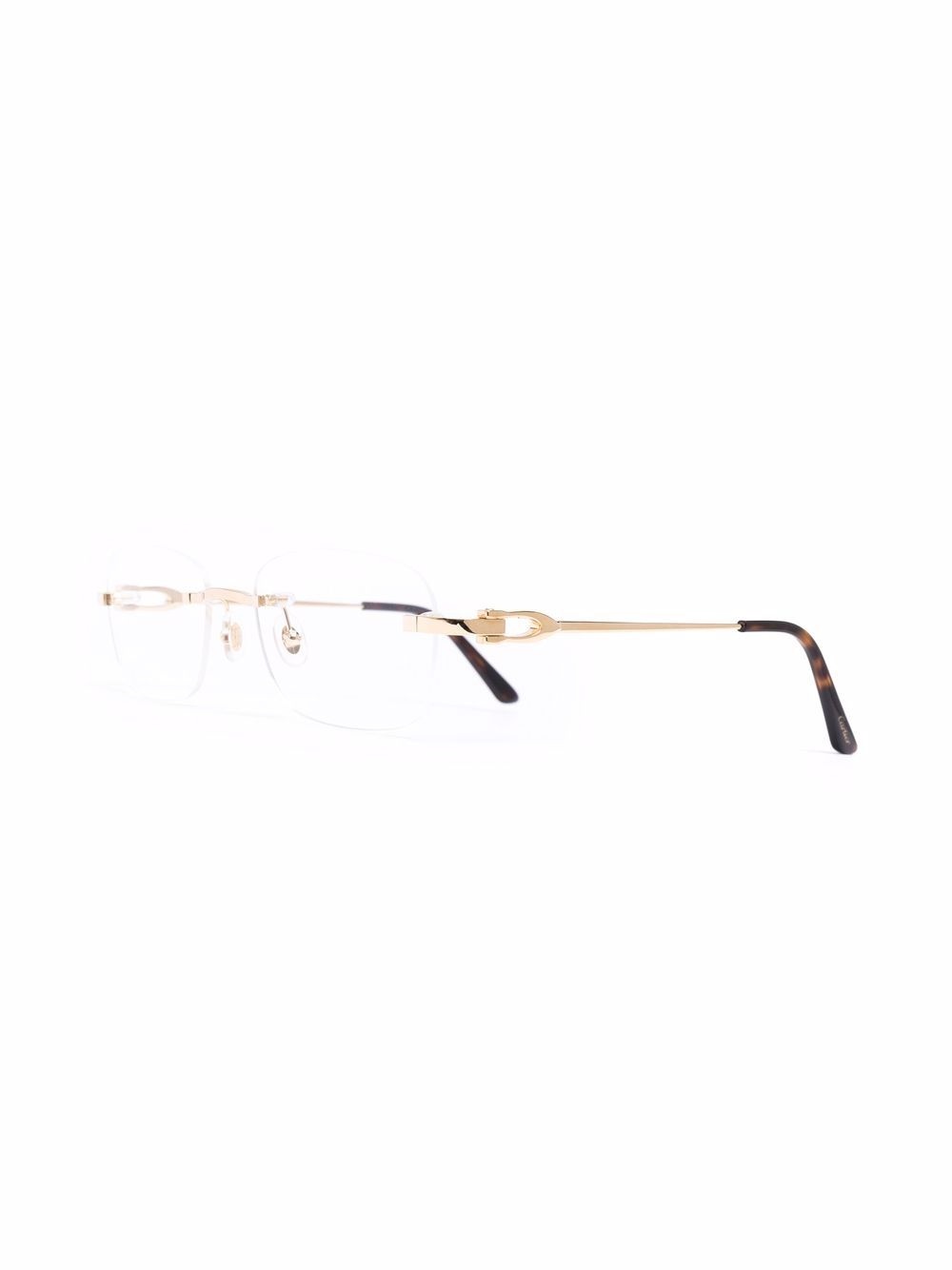 frameless rounded glasses - 2