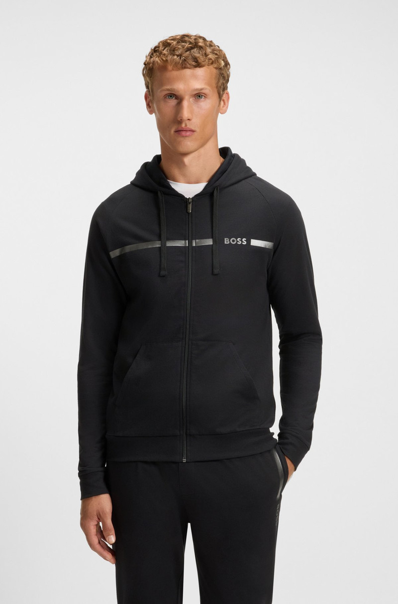 COTTON-TERRY JACKET WITH STRIPE AND LOGO 2