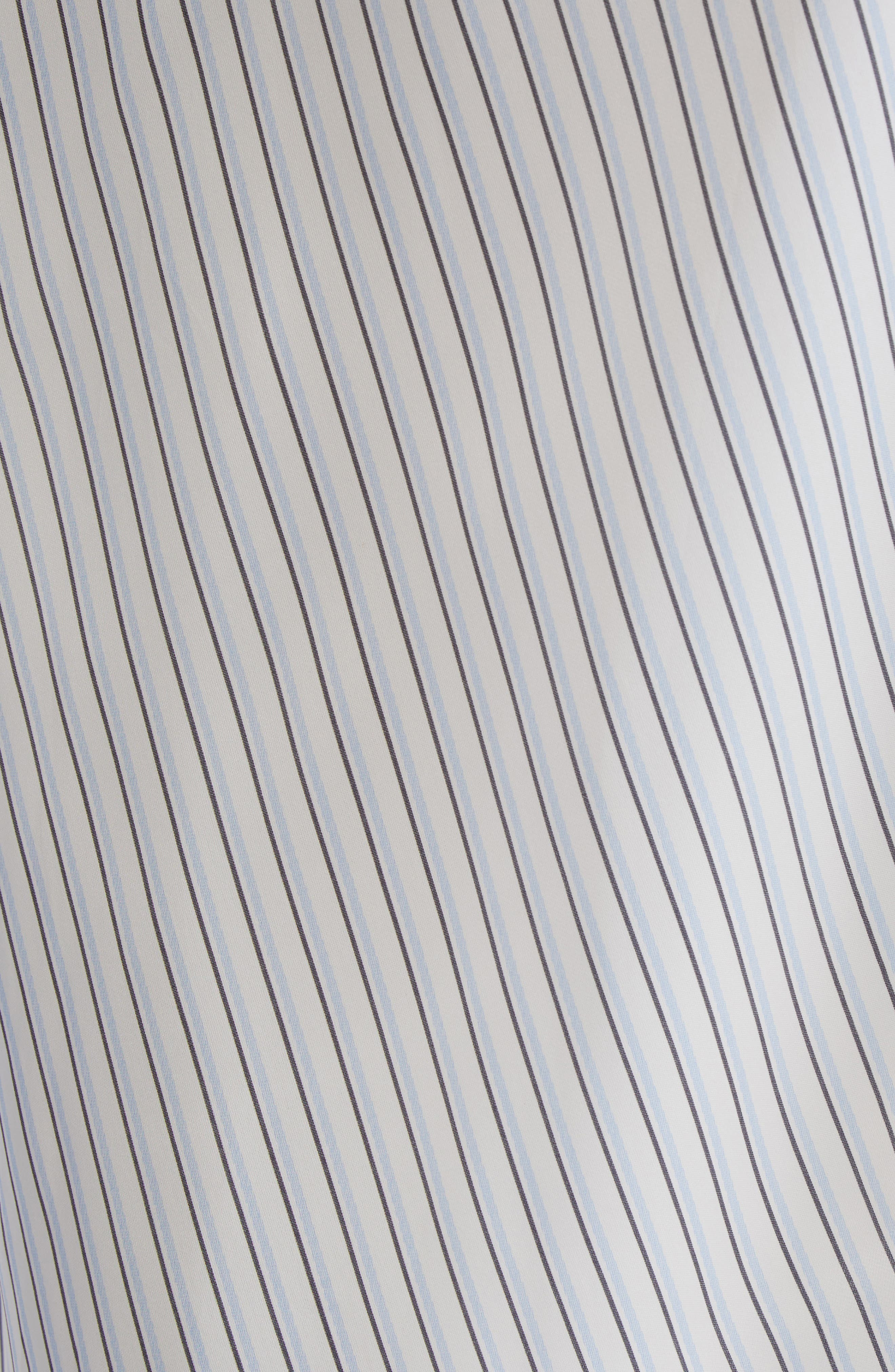 Acne Studios Dothy Stripe Long Sleeve Asymmetric Cotton Midi Shirtdress in Blue/White at Nordstrom - 7