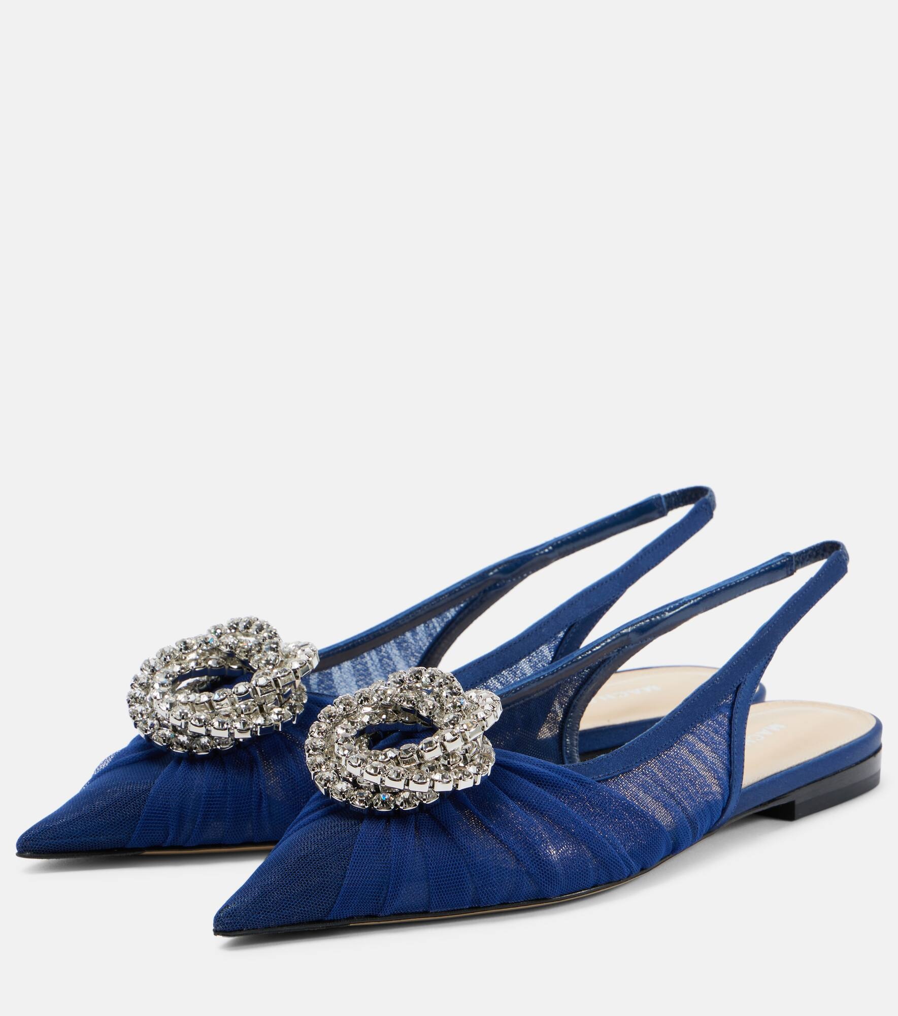 Galaxy embellished slingback flats - 4