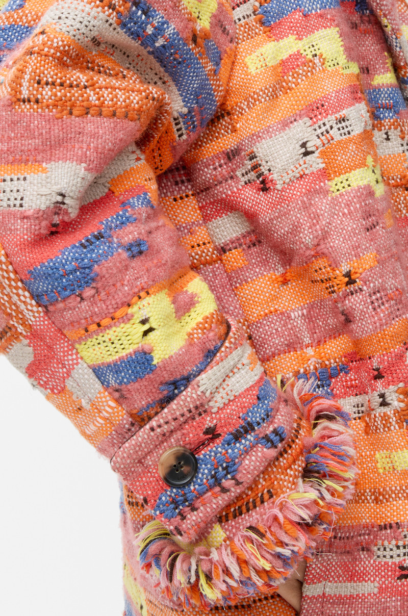 Coat in wool blend jacquard 4