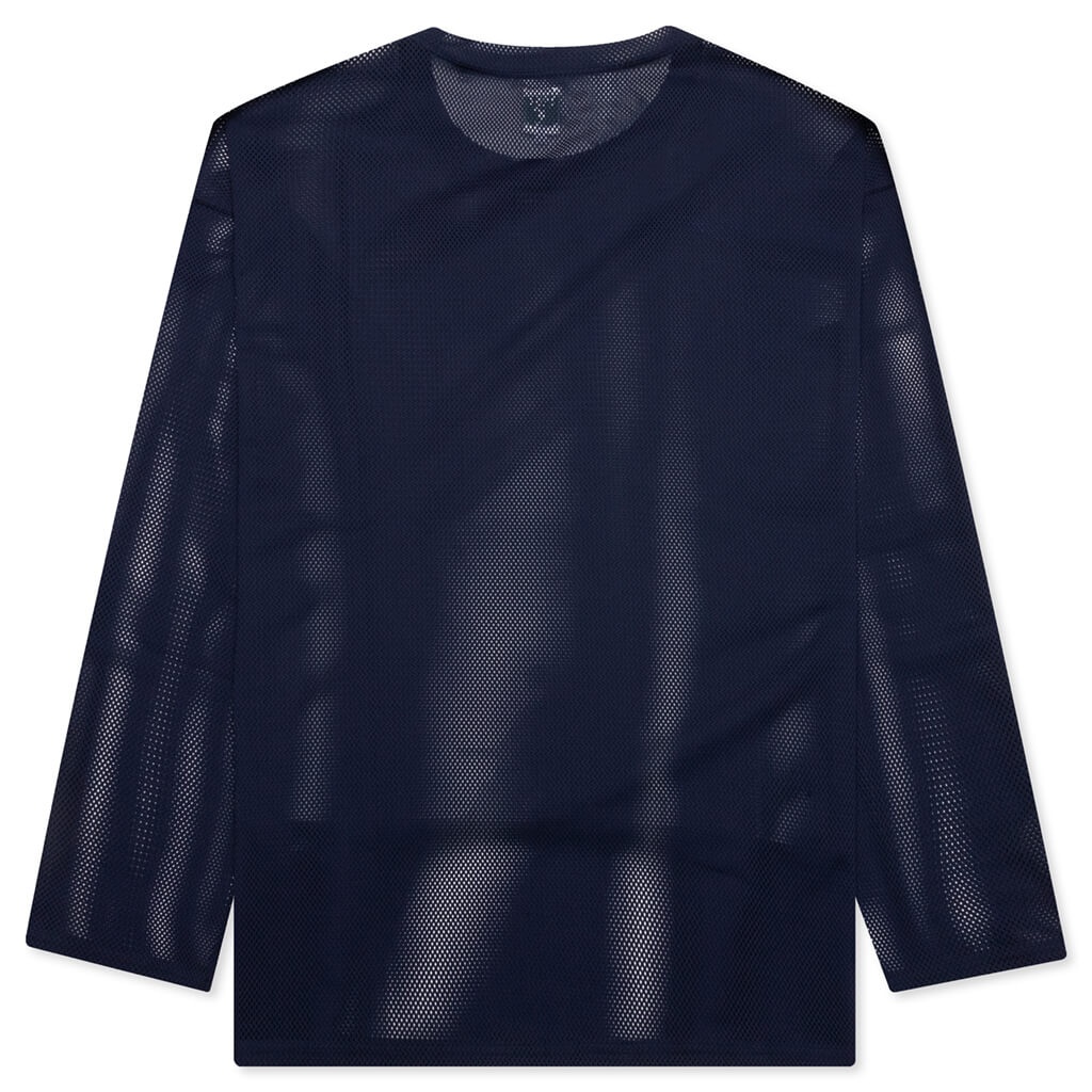 CREW NECK S/S SHIRT KNIT MESH - NAVY - 2