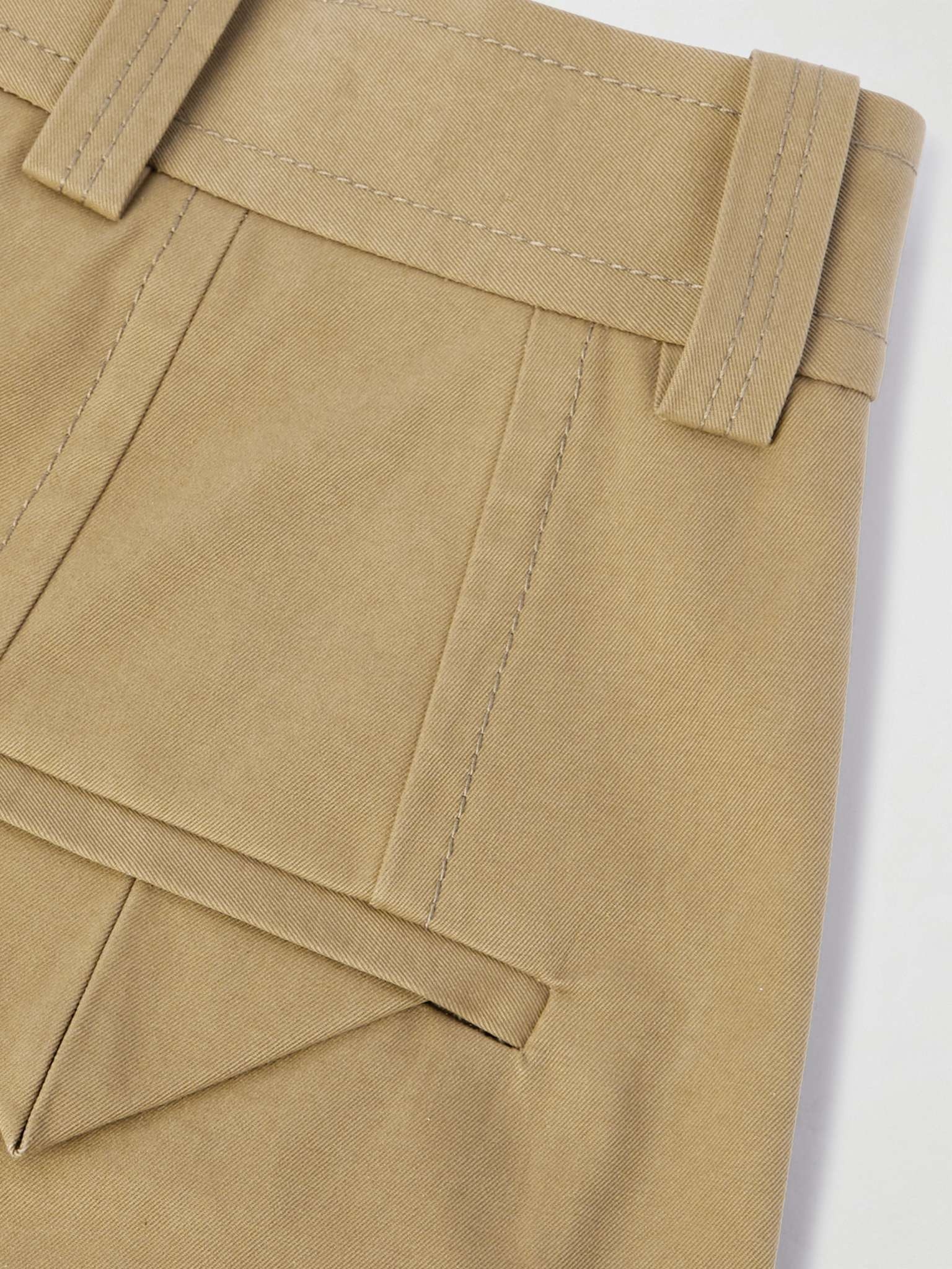 Wide-Leg Pleated Cotton-Garbadine Trousers - 5