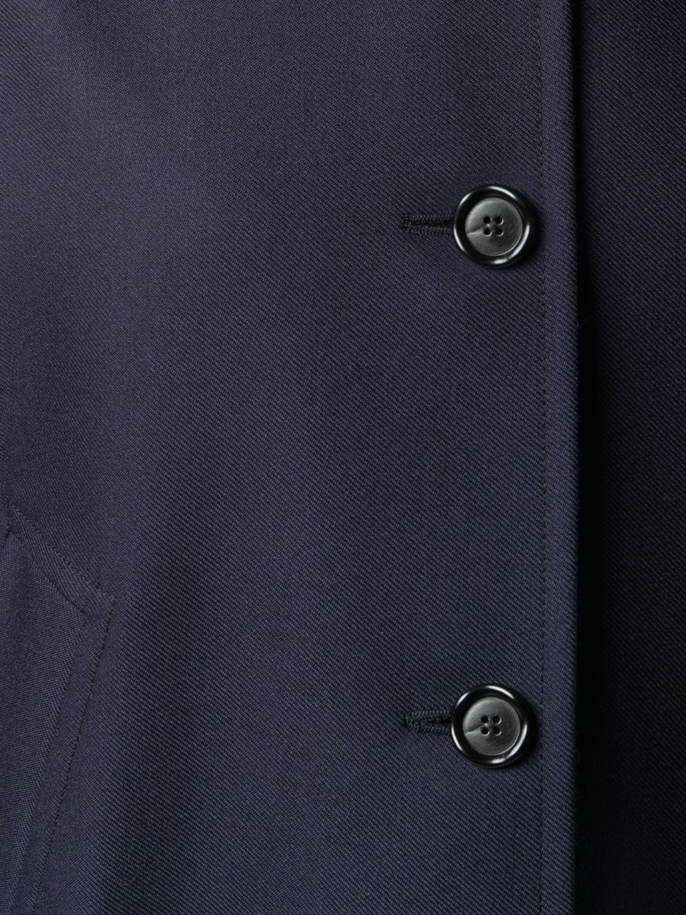 pleat-detail wool jacket - 5