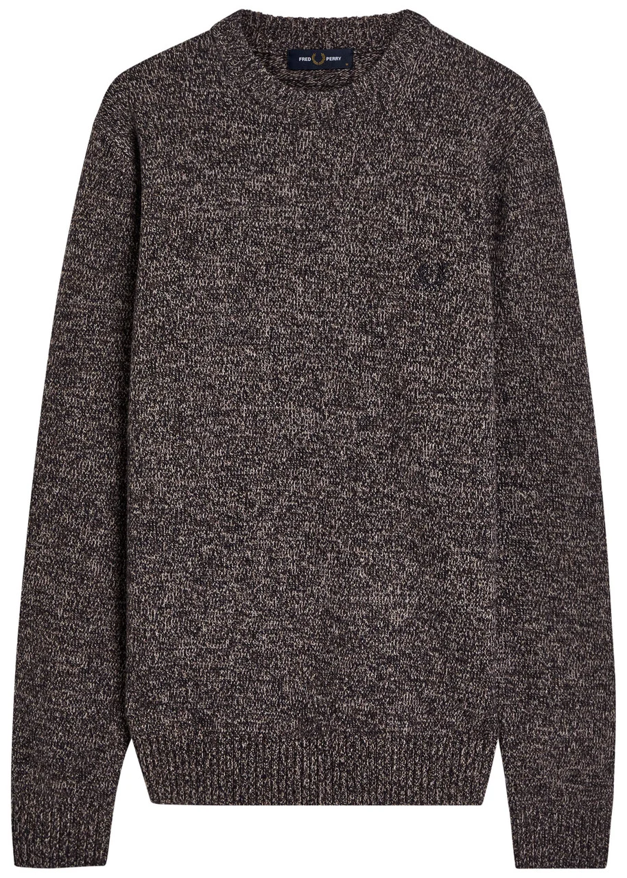 Fred Perry Logo-embroidered Wool-blend Jumper - 1