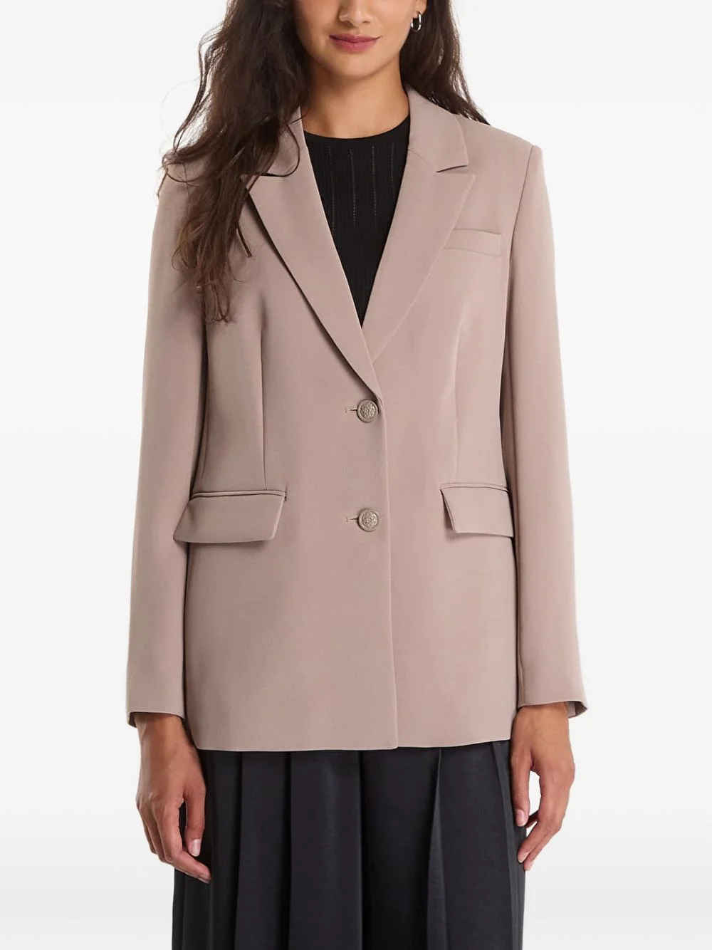 notched-lapels single-breasted blazer - 1