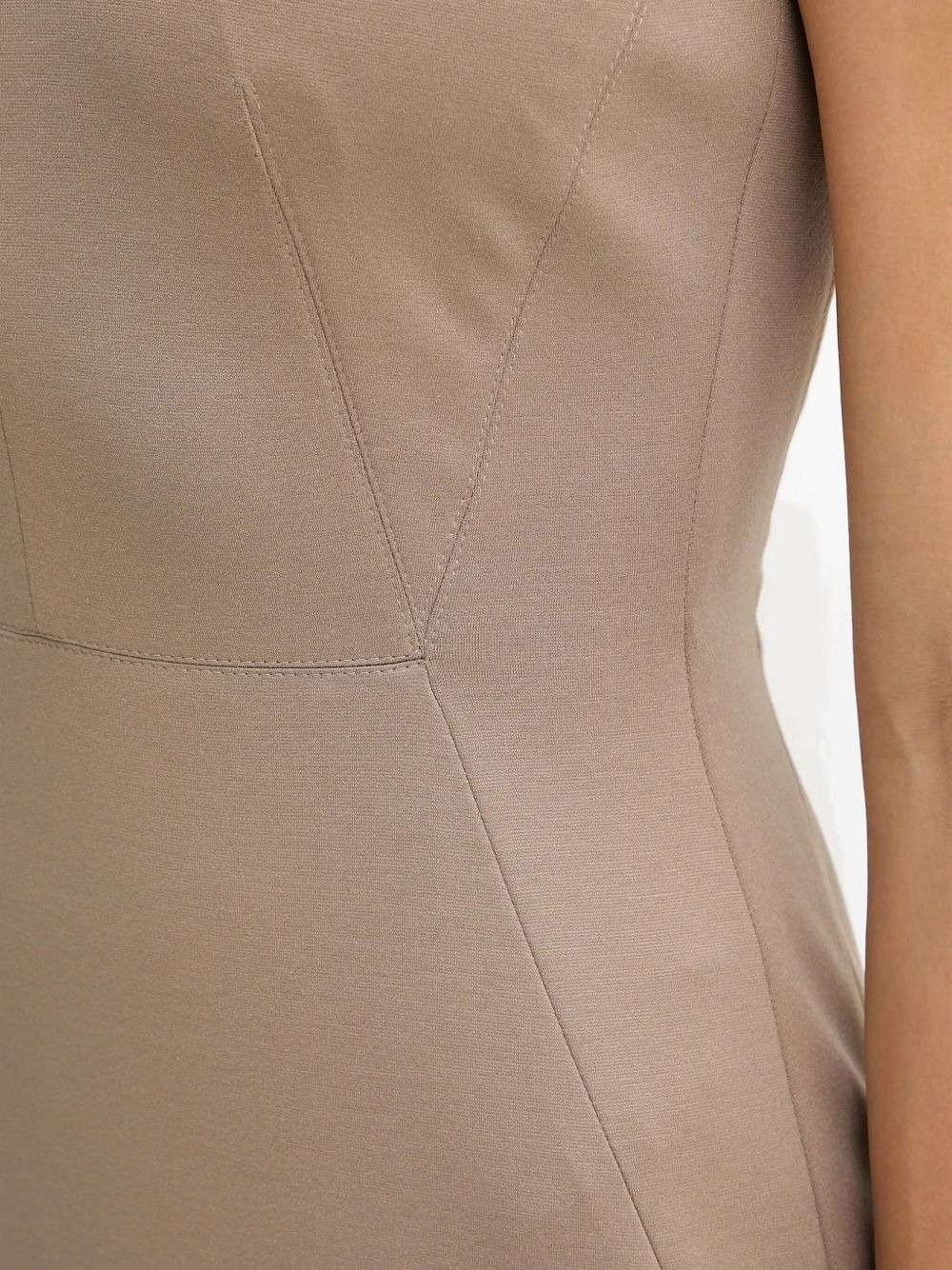 V-neck cap-sleeve midi dress - 4