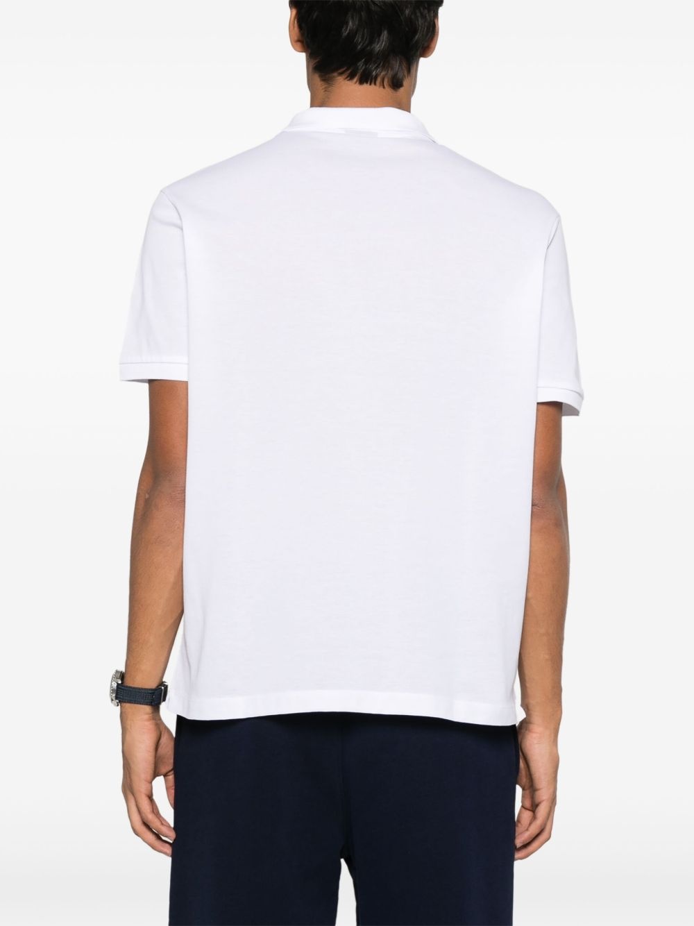 logo-patch polo shirt - 3