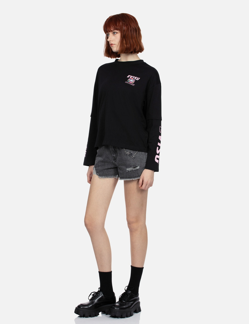 KAMON ALLOVER PRINT DAICOCK REGULAR FIT DENIM SHORTS와 로고 4