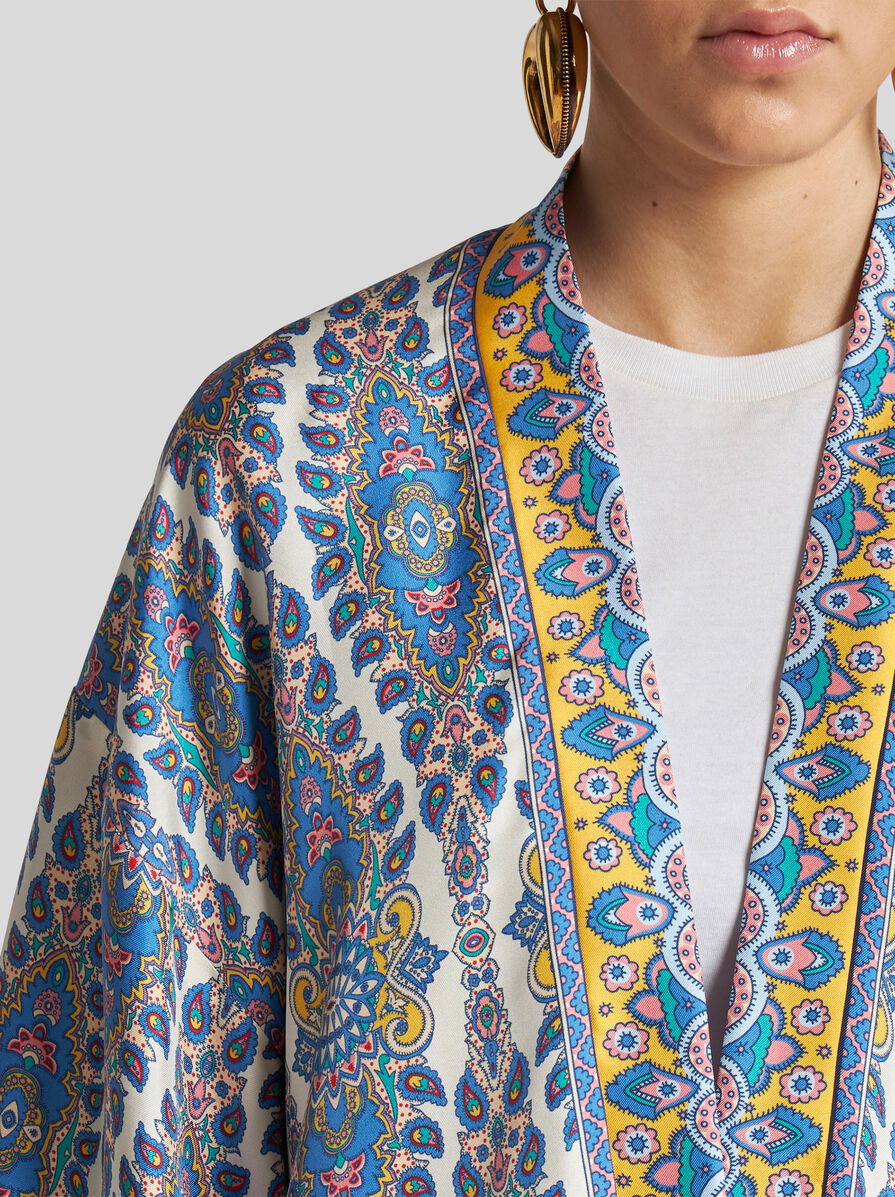 PRINTED TWILL KESA ROBE - 2