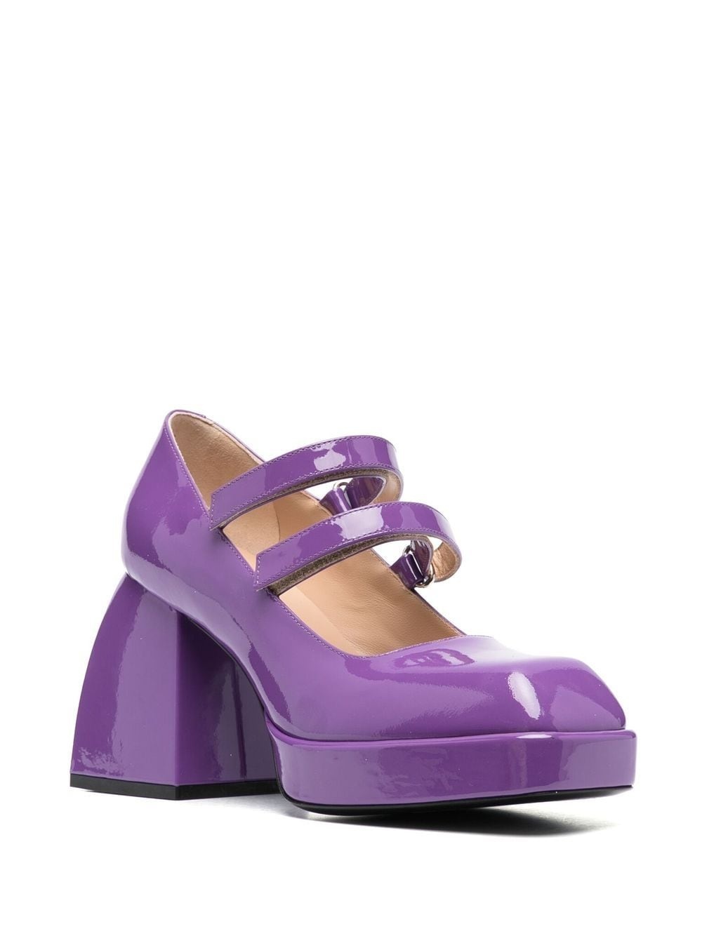 square-toe leather sandals - 2