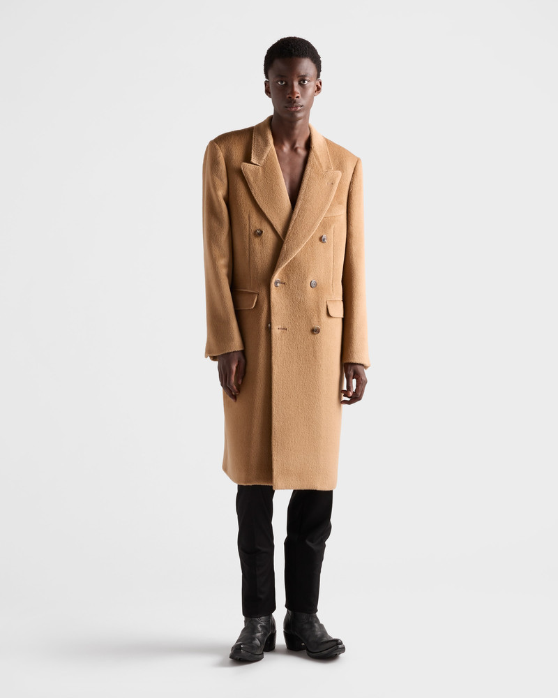 Prada Double-breasted wool blend coat outlook