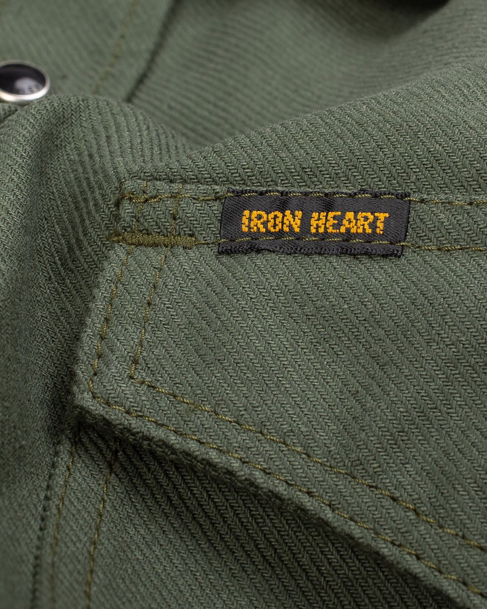 IHSH-235-OLV 13oz Military Serge Western Shirt - Olive Drab Green - 6