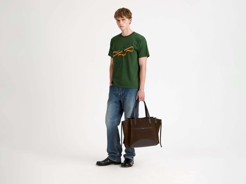 JW Anderson RIBBON ANCHOR T-SHIRT IN GREEN outlook
