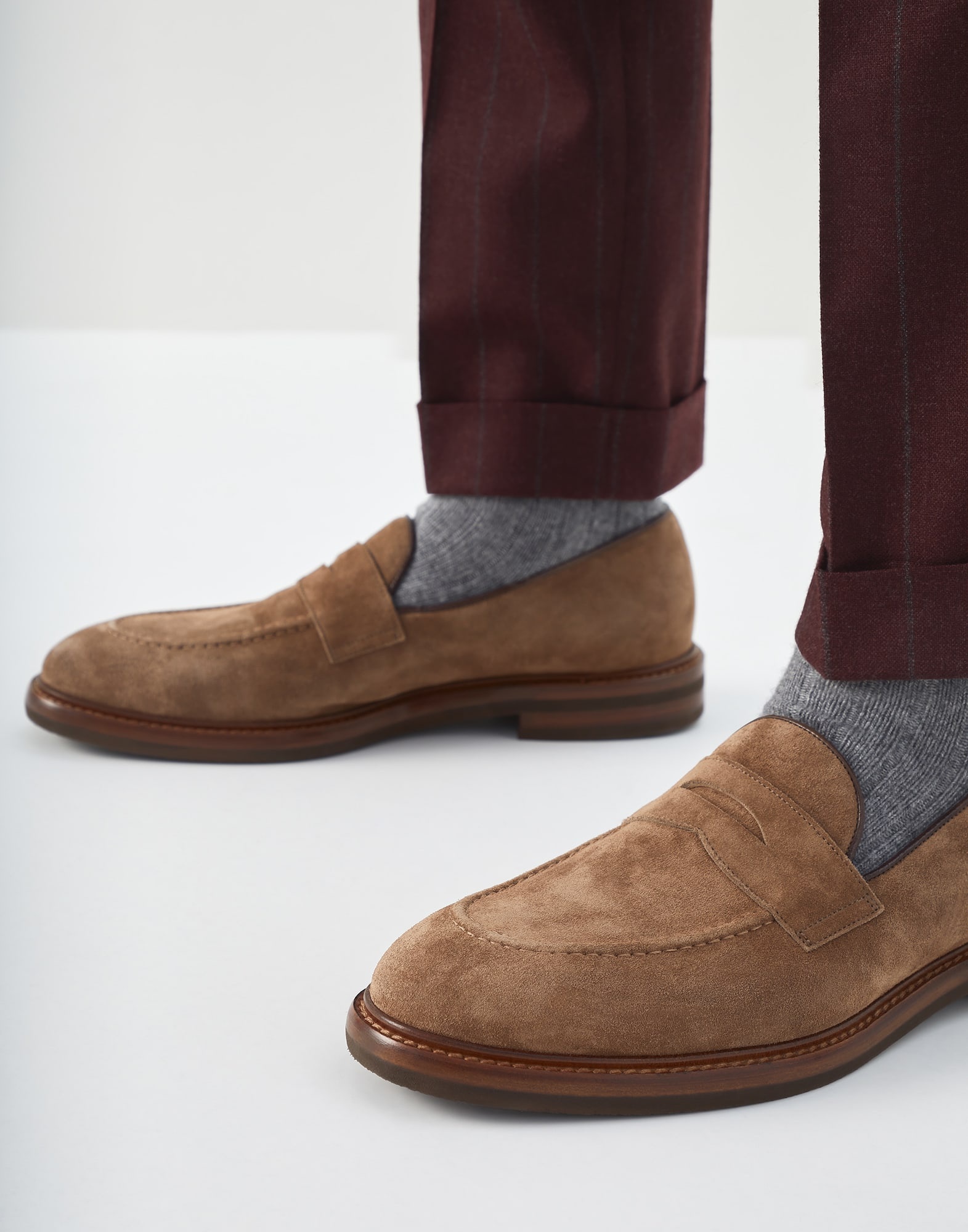 Suede penny loafers - 4