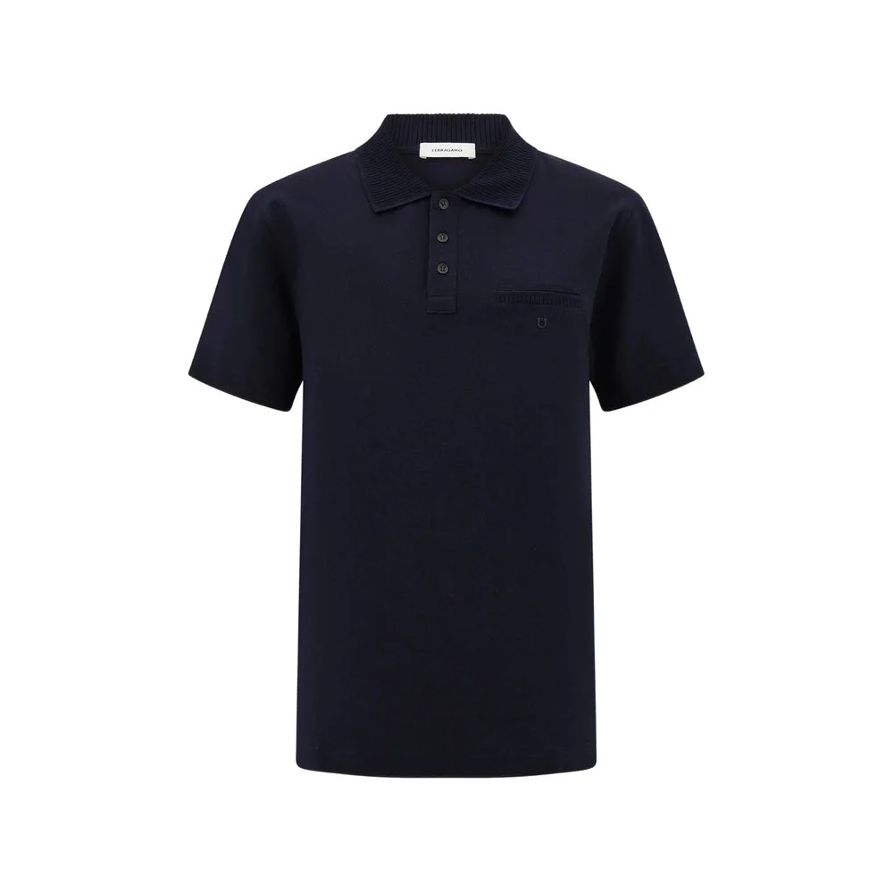 Ferragamo Blue Polo Shirts Men - 1