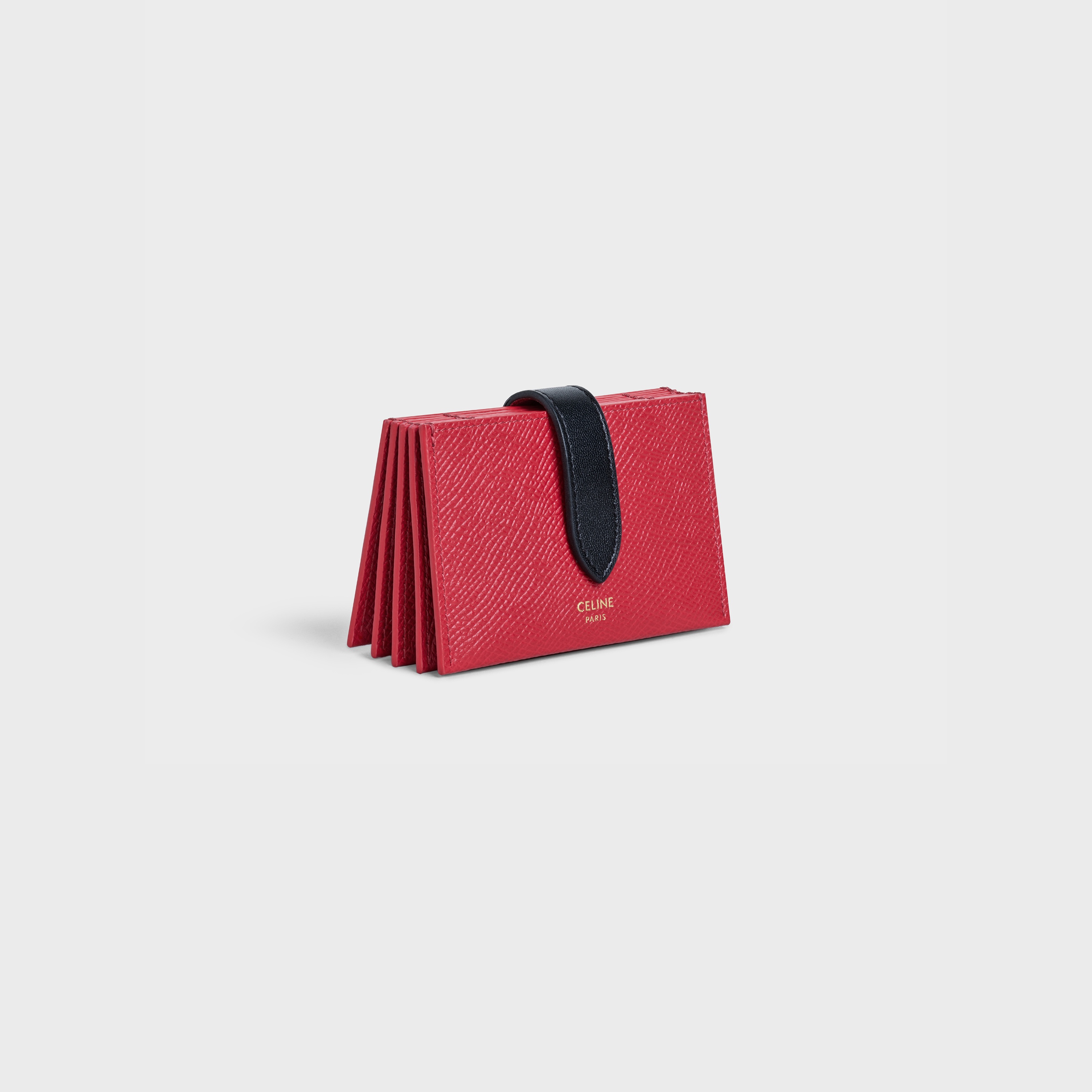 BICOLOUR ACCORDEON CARD HOLDER IN GRAINED CALFSKIN - 2