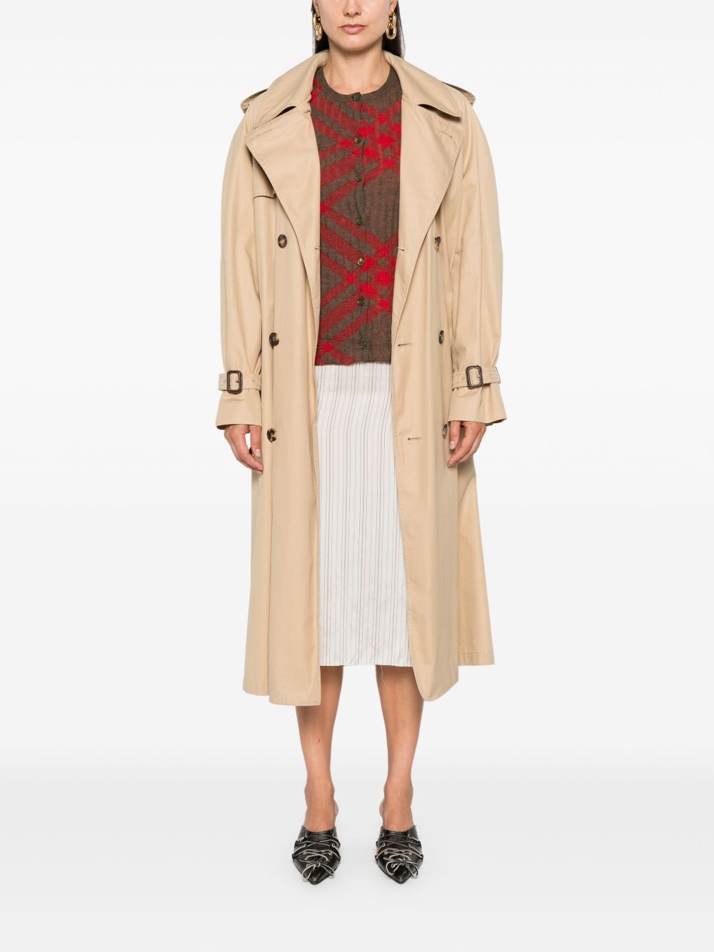 checked cardigan - 2