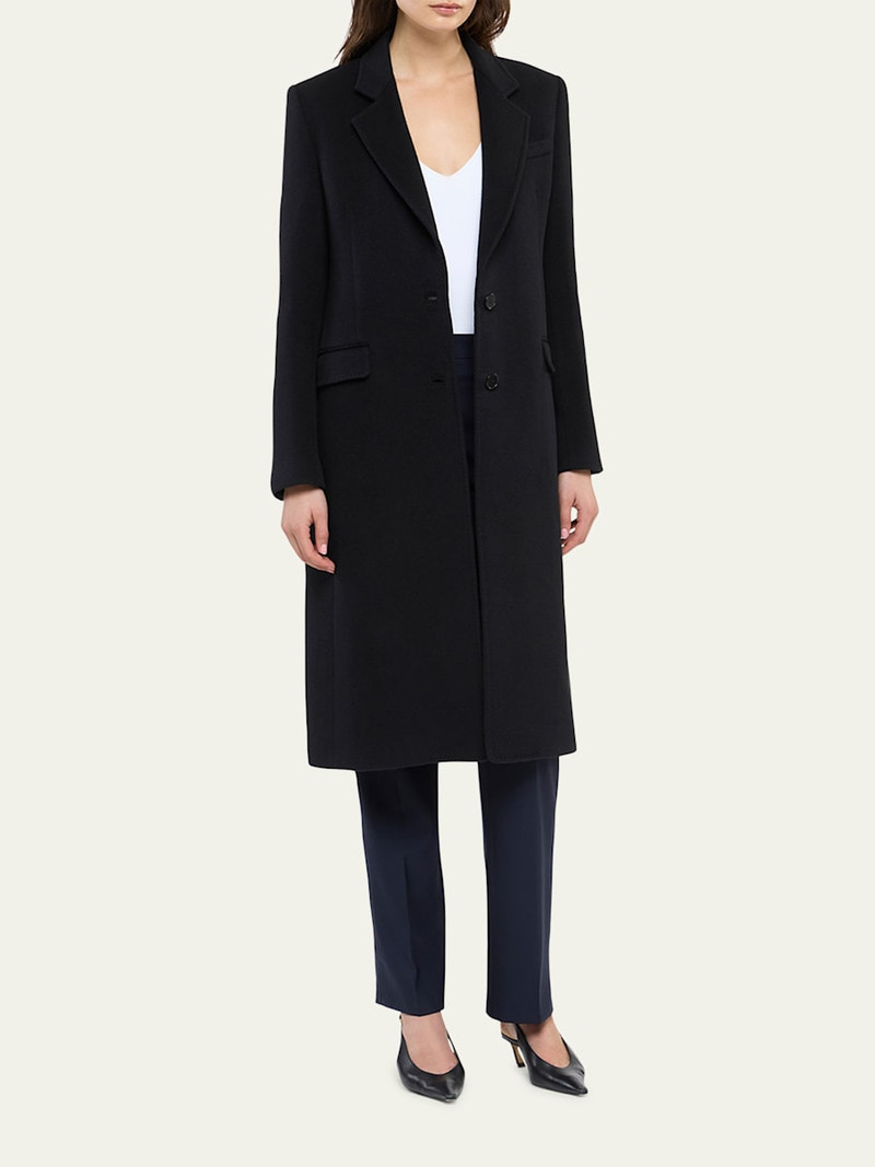 Another Tomorrow Cashmere Blend Tailored Peacoat outlook