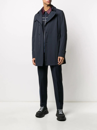 Herno notched-lapel mid-length trench outlook